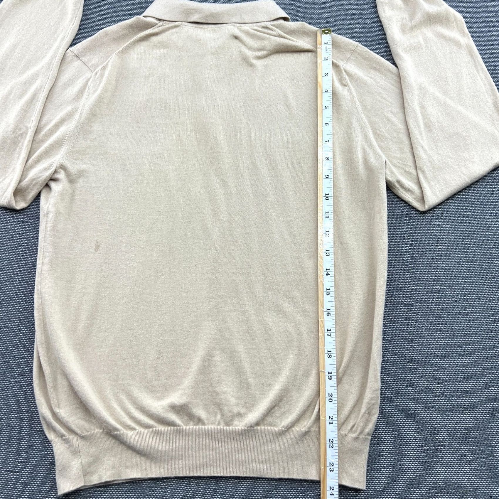 Vintage Cavour Mens Polo Shirt Small Beige Long Sleeves Made in Italy Button Up Shirt Mens Beige Long Sleeve Polo Size US S / EU 44-46 / 1 - 6 Thumbnail