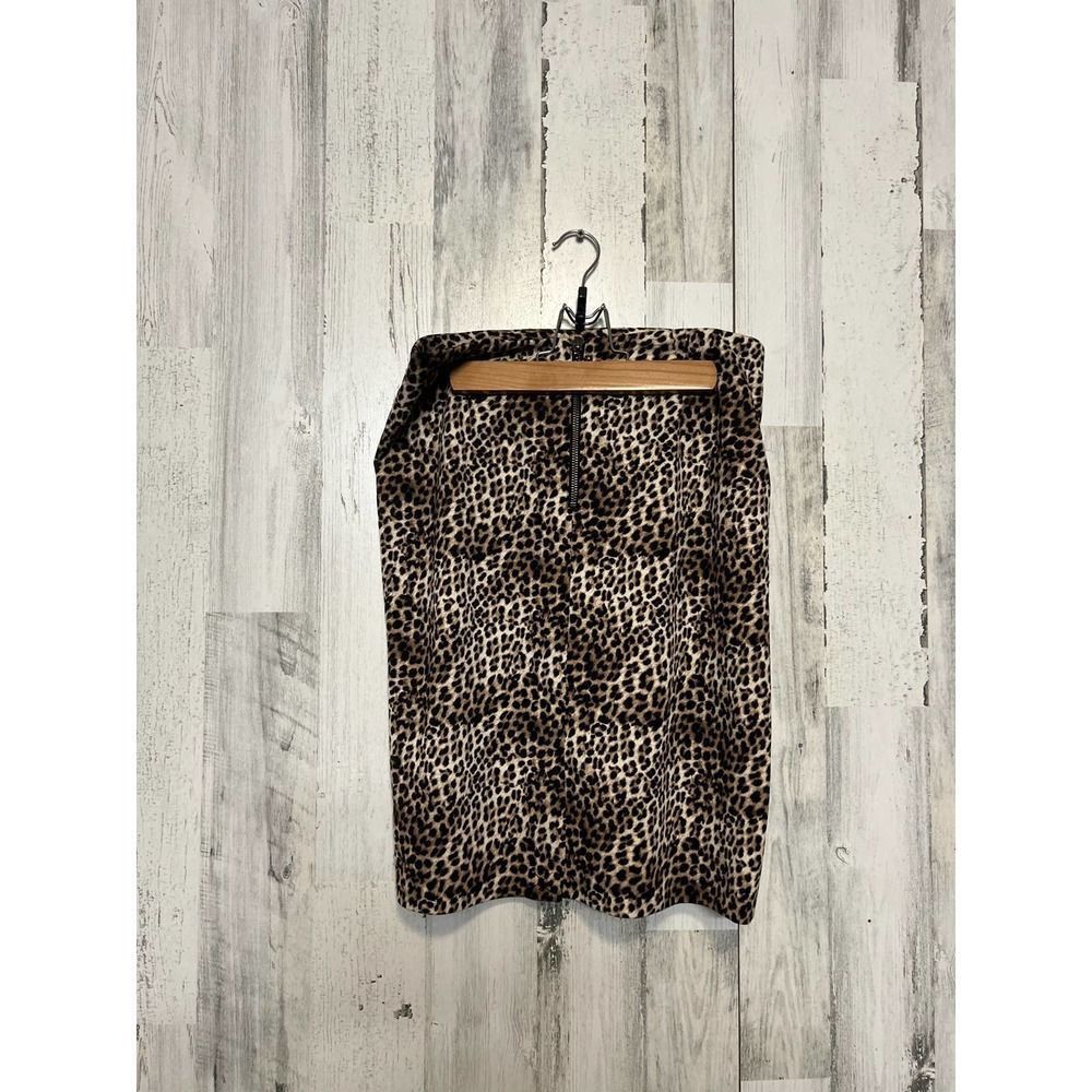 Alfani Alfani Pencil Skirt Women’s Size 6P Leopard Print Stretch Zi Size 27" / US 4 / IT 40 - 1 Thumbnail