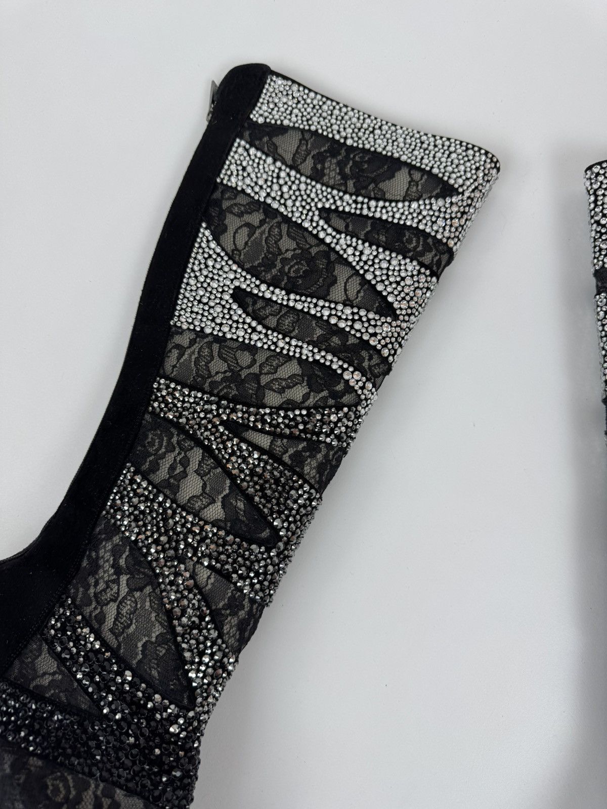 Le Silla LE SILLA Limited Edition HIGH Crystal Lace Black BOOTS 40 Size US 10 / IT 40 - 23 Thumbnail