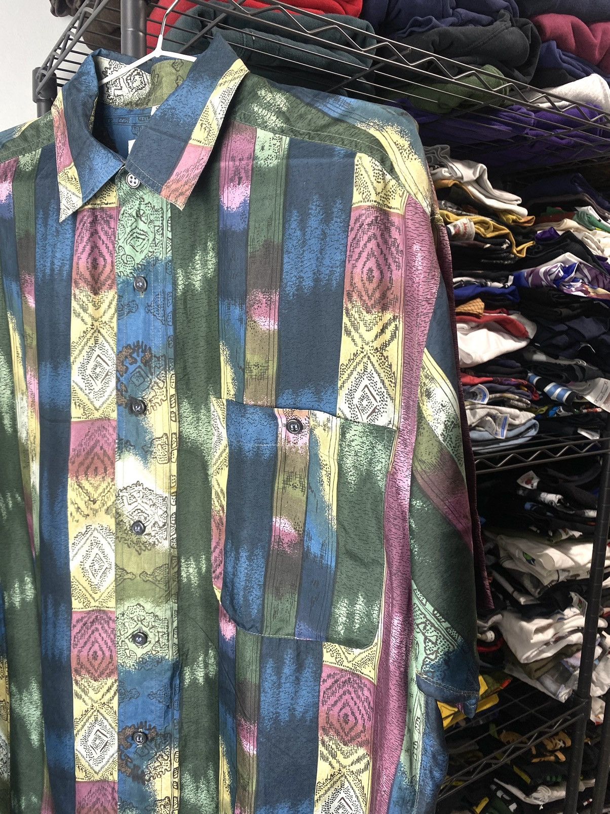 SikSilk Vintage 1990’a Silk Shirt Camp Collar Dior Style Size US XL / EU 56 / 4 - 2 Thumbnail