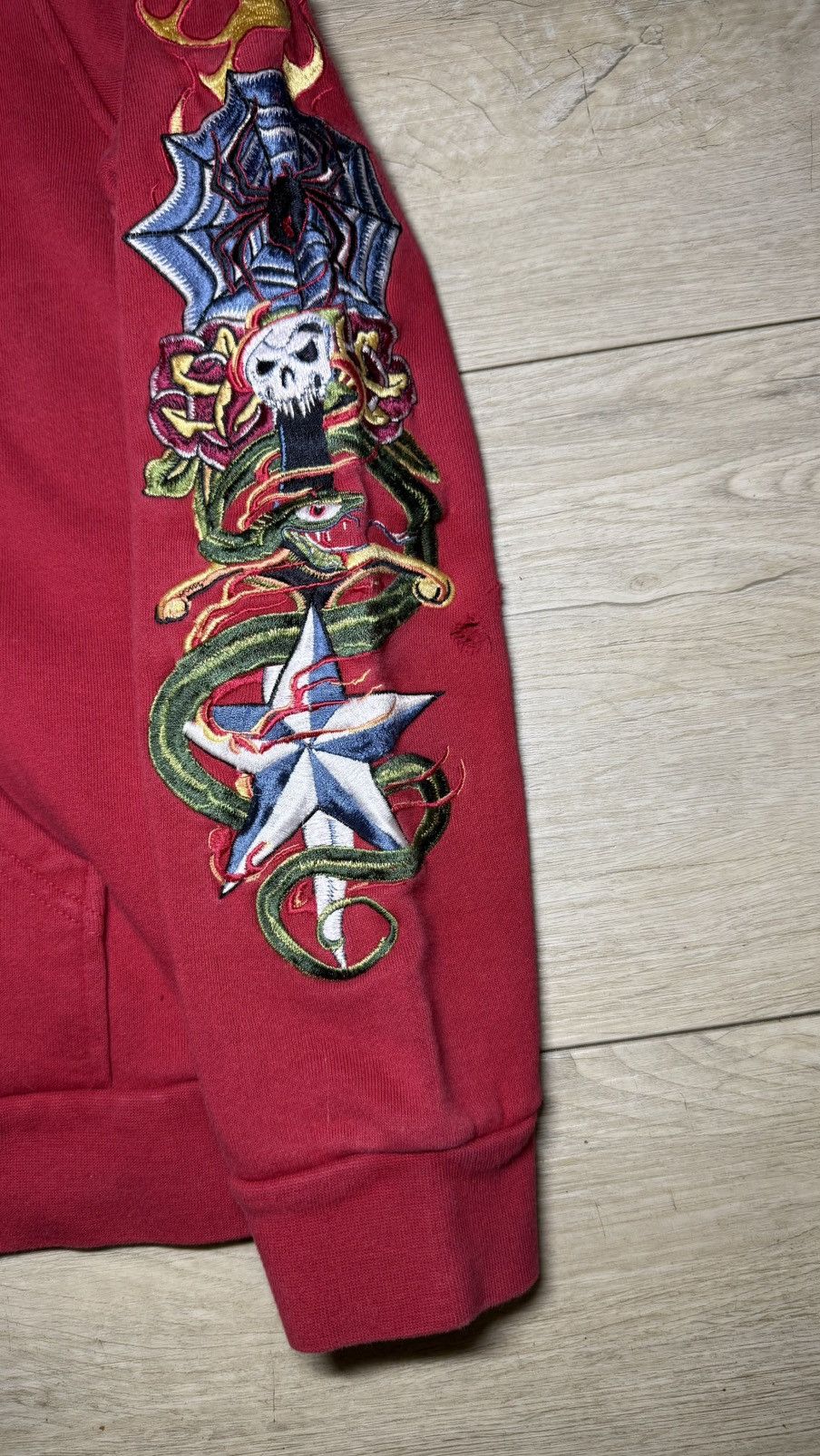 Ed Hardy Vintage / Y2K Ed Hardy Style Embroidered Spider & Dragon Size L / US 10 / IT 46 - 5 Thumbnail