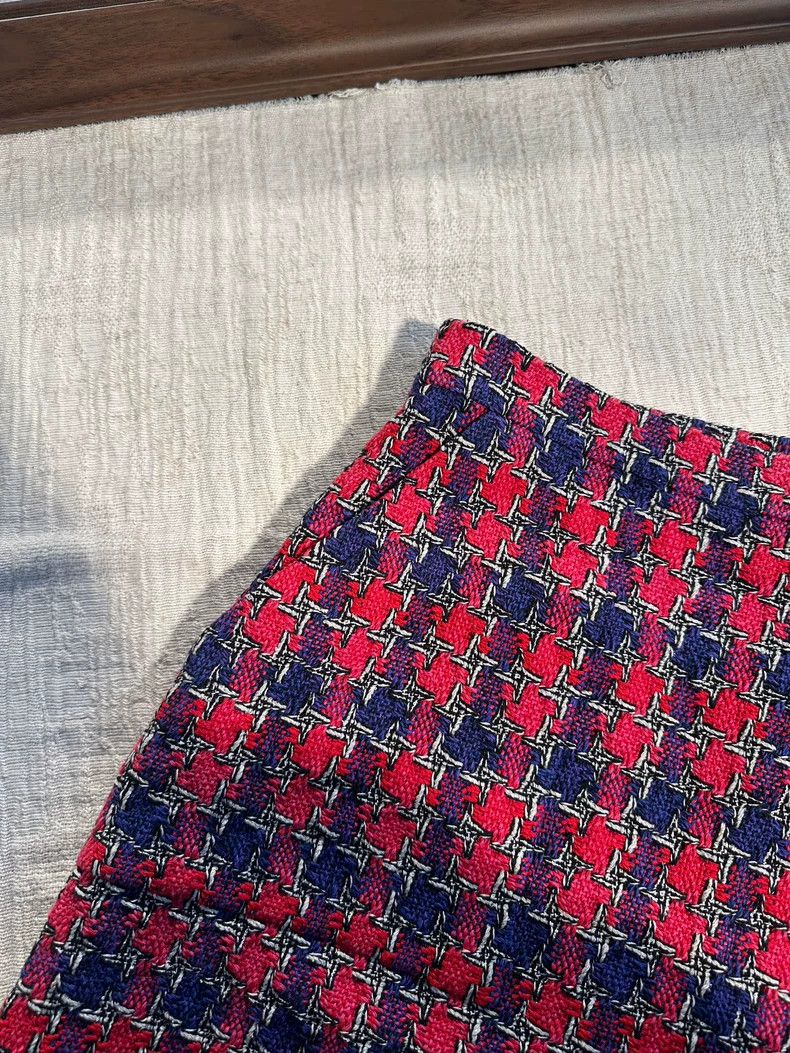 Chanel Chanel 15P silk thousand-bird check skirt Size 26" / US 2 / IT 38 - 6 Thumbnail