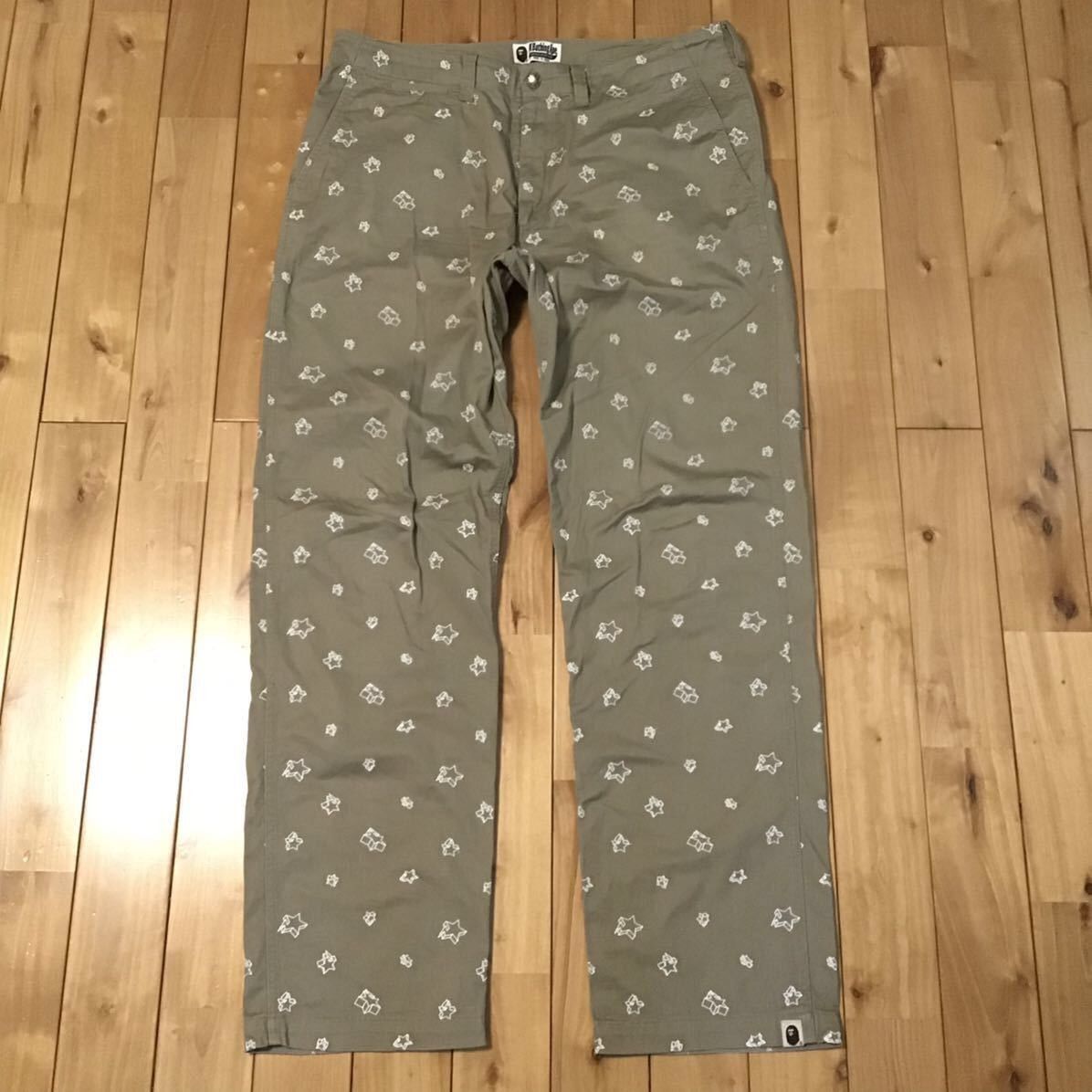 Bape × Nigo 💫Glow in the dark💫 BAPE STA embroidery pants NIGO ★size XL Size US 36 / EU 52 - 2 Thumbnail