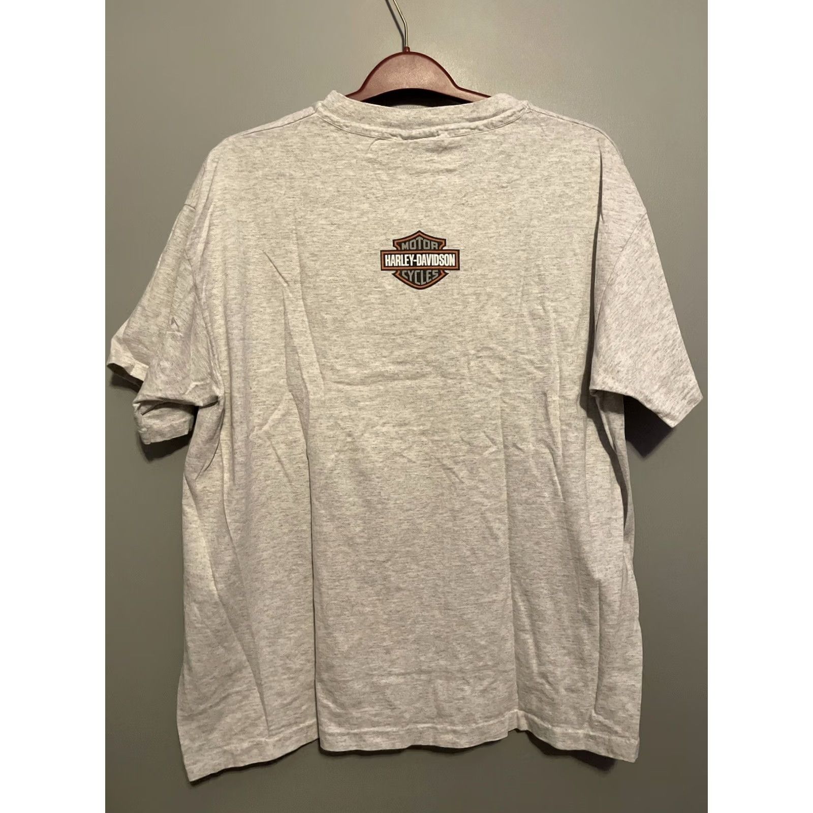 Harley Davidson VINTAGE Harley-Davidson Motorcycle Shirt Adult XL Gray Cotton 1990s Men T-Shirt Short Sleeve Crew Neck Size US XL / EU 56 / 4 - 6 Thumbnail