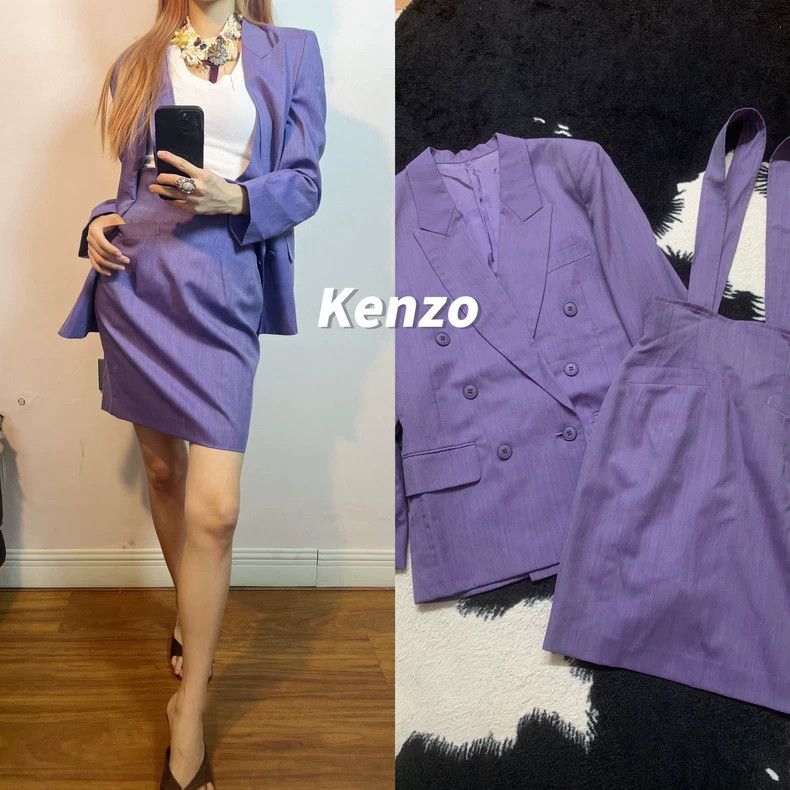 Kenzo KENZO Wool suit, suit jacket ➕ suspenders skirt Size XS / US 0-2 / IT 36-38 - 1 Thumbnail