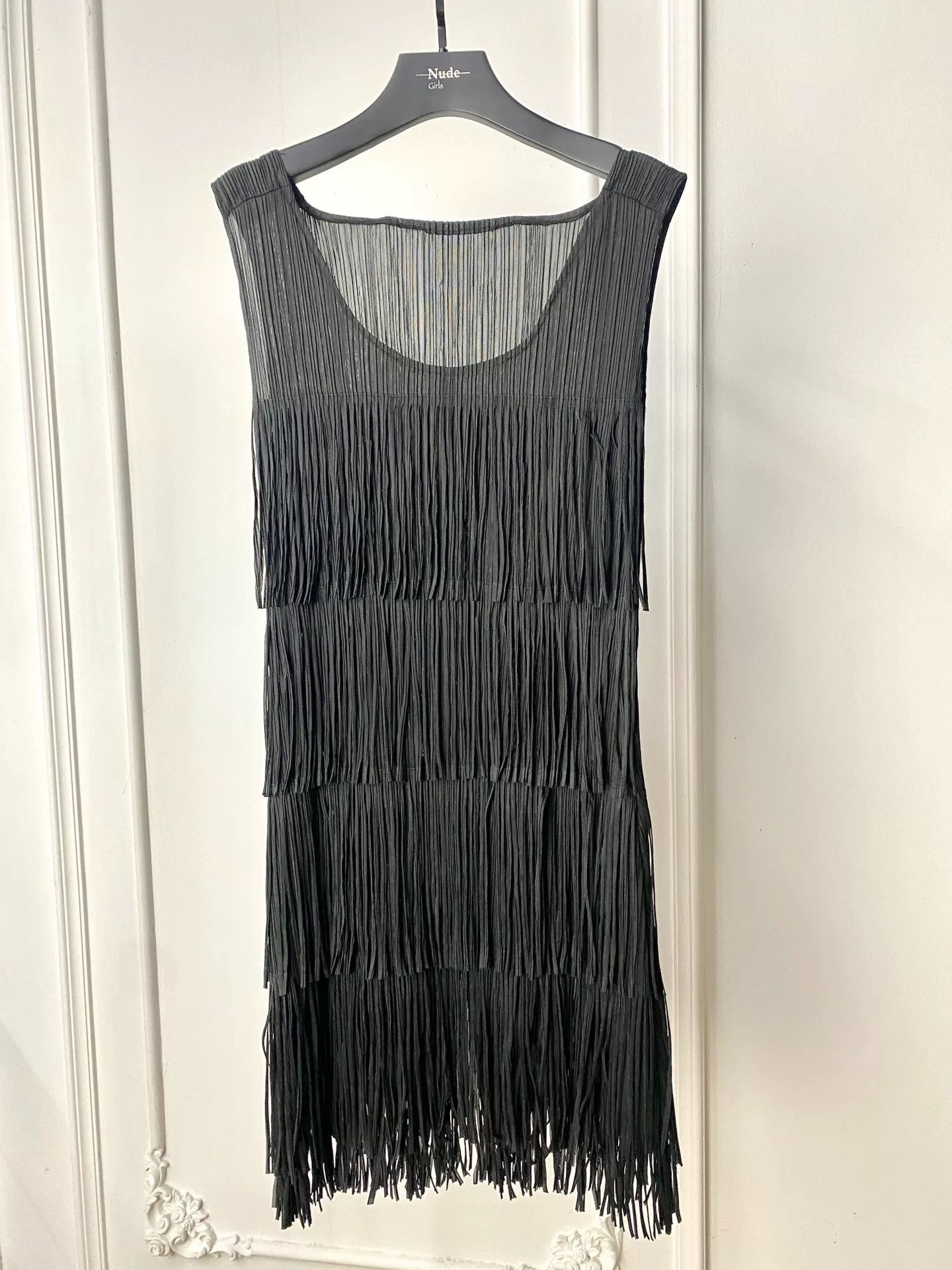 Issey Miyake Issey Miyake Fringed Pleated Dress Size L / US 10 / IT 46 - 1 Thumbnail