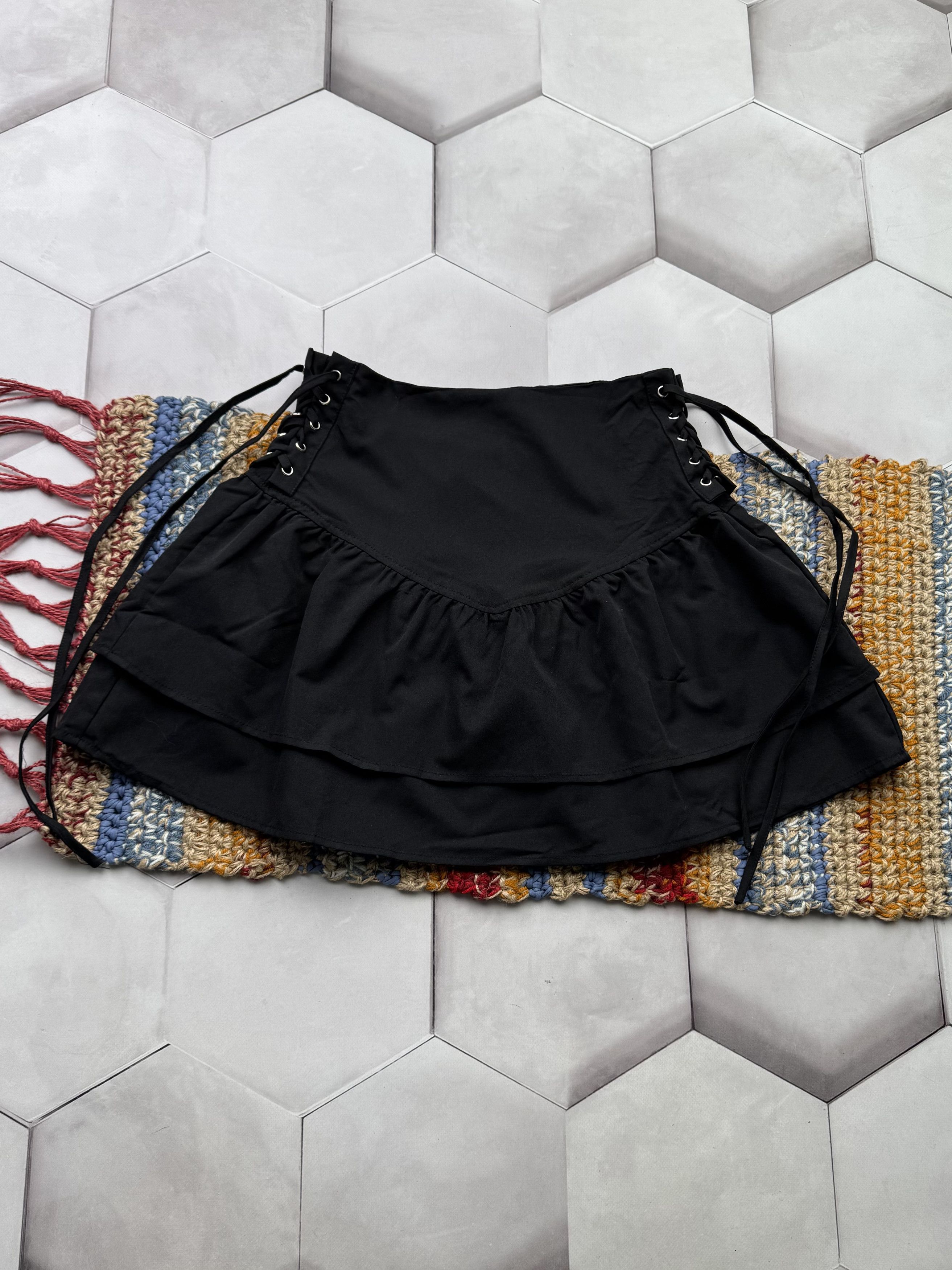 Vintage Mini Skirt With Bondage A598