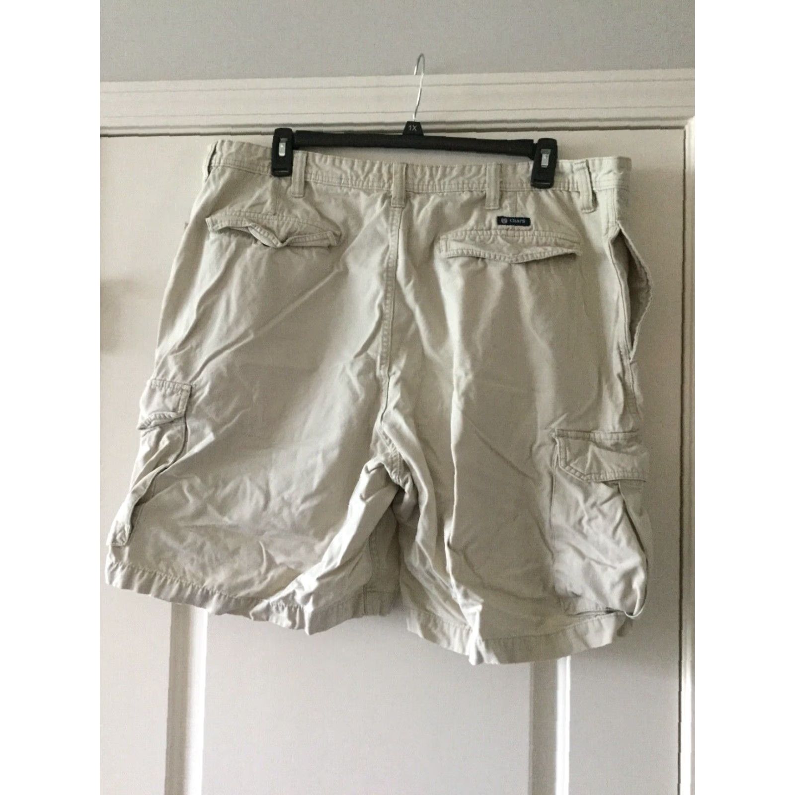 Chaps Vintage Chaps Cargo Shorts Cotton Mens Size 42 Khaki Casual, Canvas, Flat Front Size US 42 / EU 58 - 3 Thumbnail