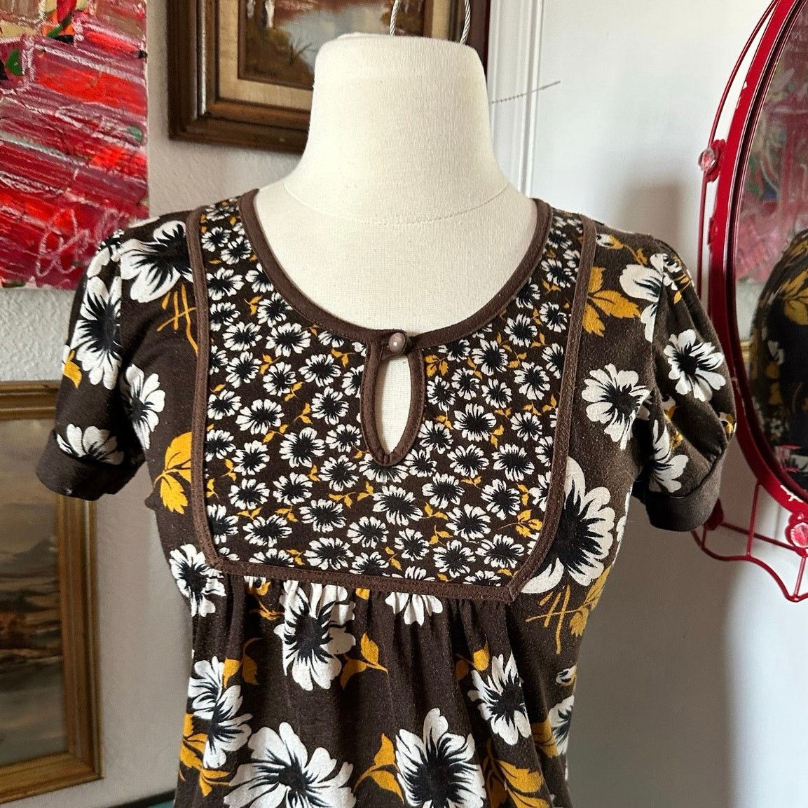 Other one clothing hibiscus floral short sleeve shirt Size S / US 4 / IT 40 - 2 Thumbnail