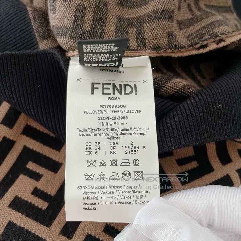 Fendi Fendi Monogrammed Knit Top Size XXS / US 00 / IT 34 - 7 Thumbnail