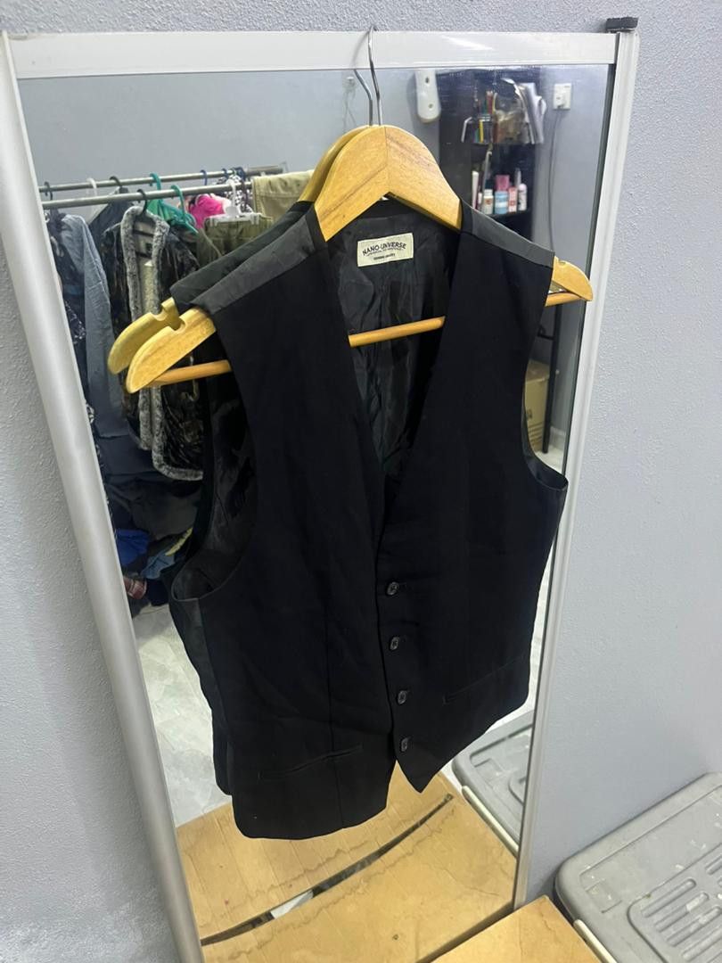 NANO universe Nano Universe Black Tailored Vest Adjustable Back Size US S / EU 44-46 / 1 - 3 Thumbnail