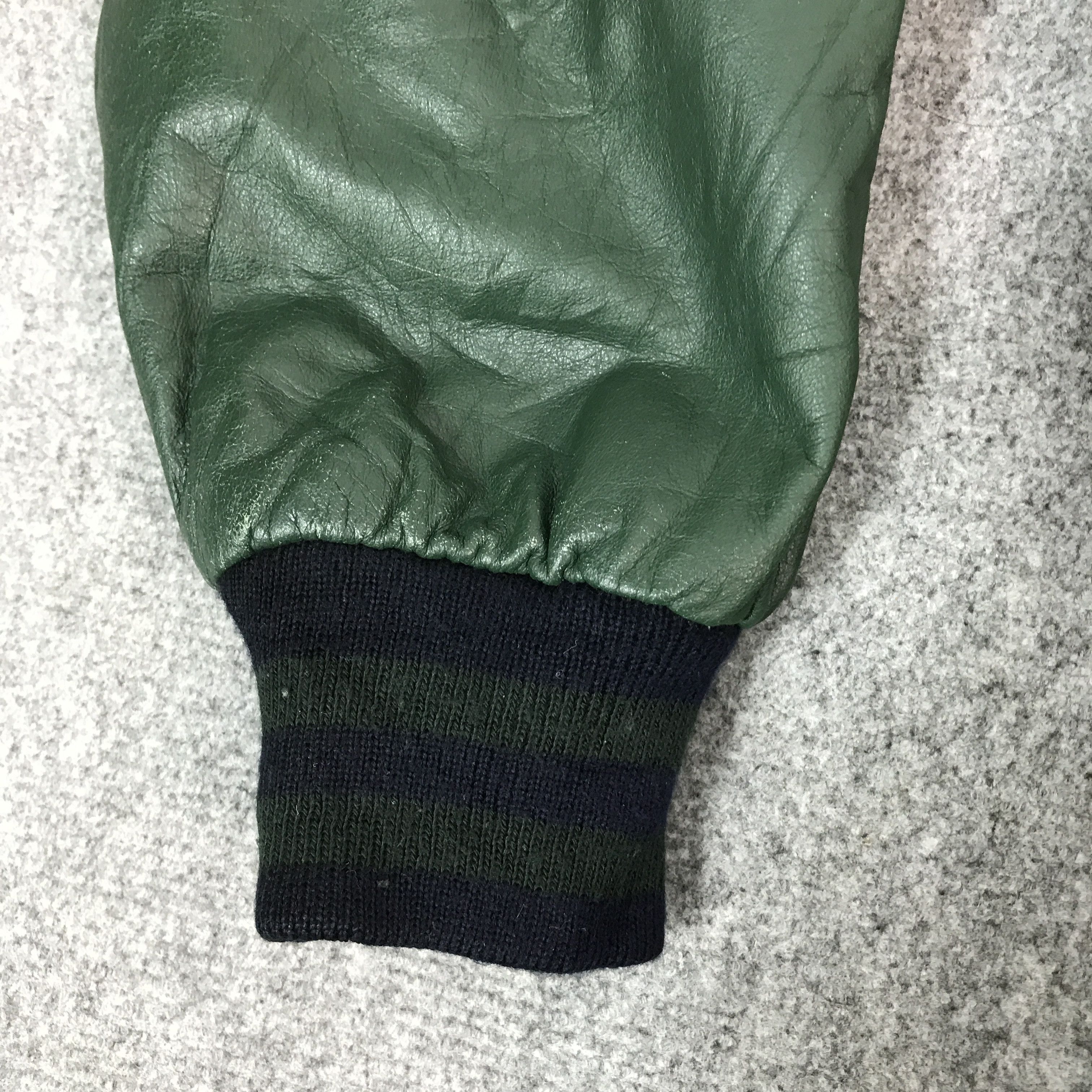 United Colors Of Benetton benetton varsity snap Button Leather jacket Size US L / EU 52-54 / 3 - 7 Thumbnail