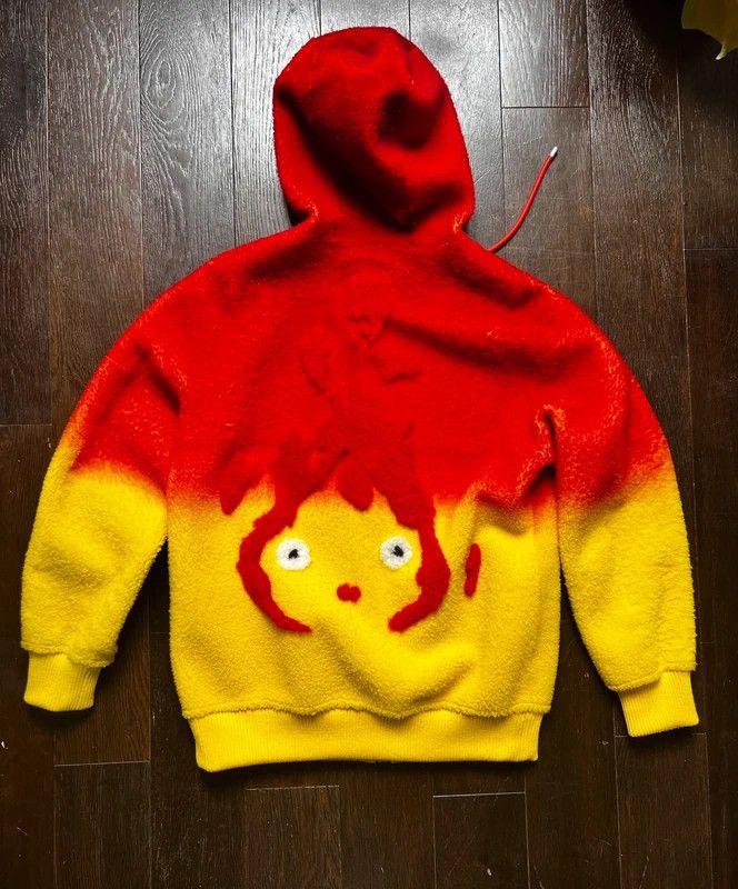 Loewe Loewe x Howl's Moving Castle - Calcifer Shearling Hoodie Size XS / US 0-2 / IT 36-38 - 2 Thumbnail
