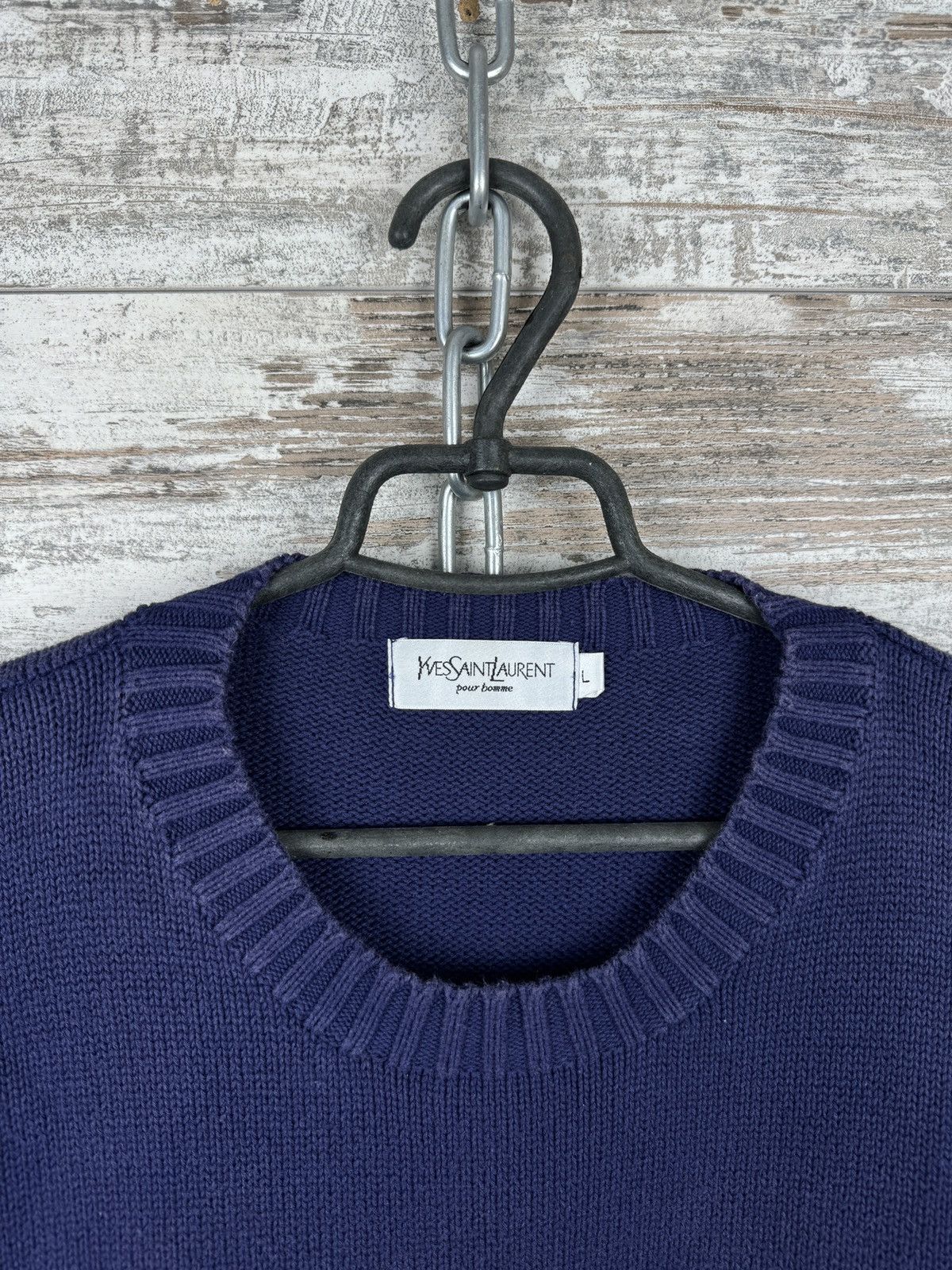 Vintage Mens Vintage Yves Saint Laurent sweater 90s YSL distressed Size US L / EU 52-54 / 3 - 6 Thumbnail