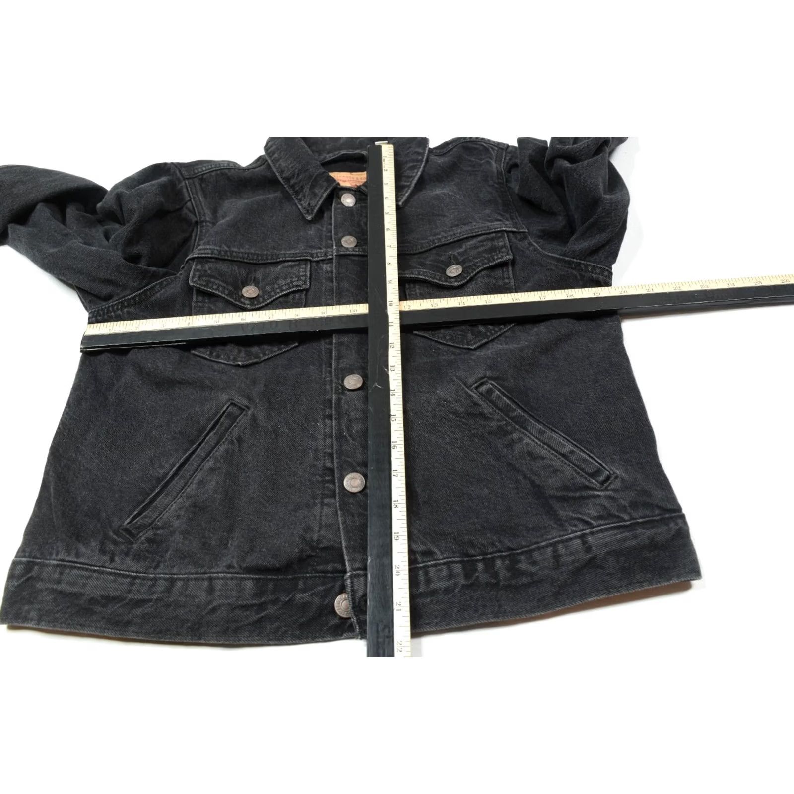 Levi's Levi's Original Puff Sleeve Trucker Jacket Black Long Sleeve Denim Womens M Jacket Size M / US 6-8 / IT 42-44 - 7 Thumbnail
