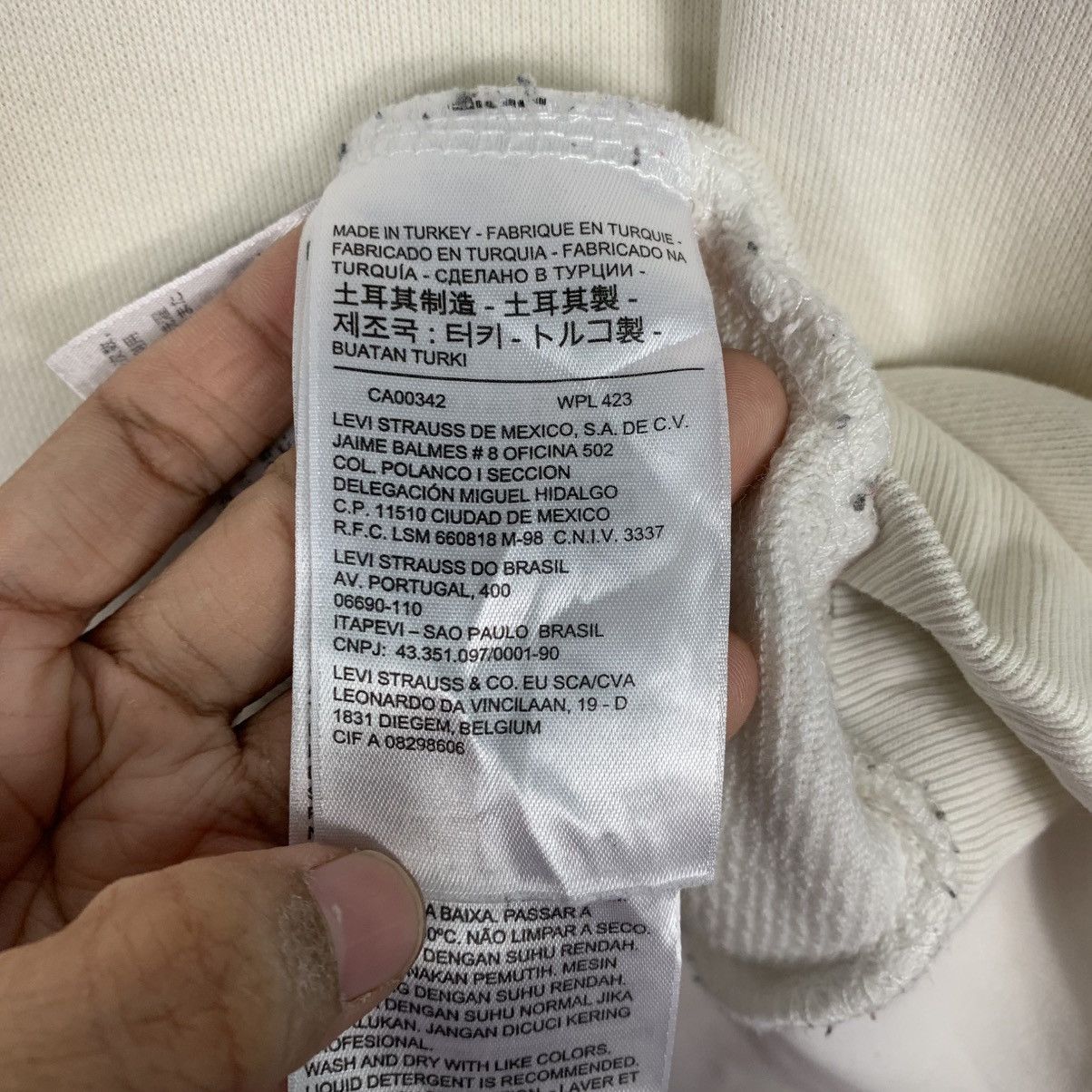 Levi's Levis White Big Logo Sweatshirt Size US M / EU 48-50 / 2 - 14 Thumbnail
