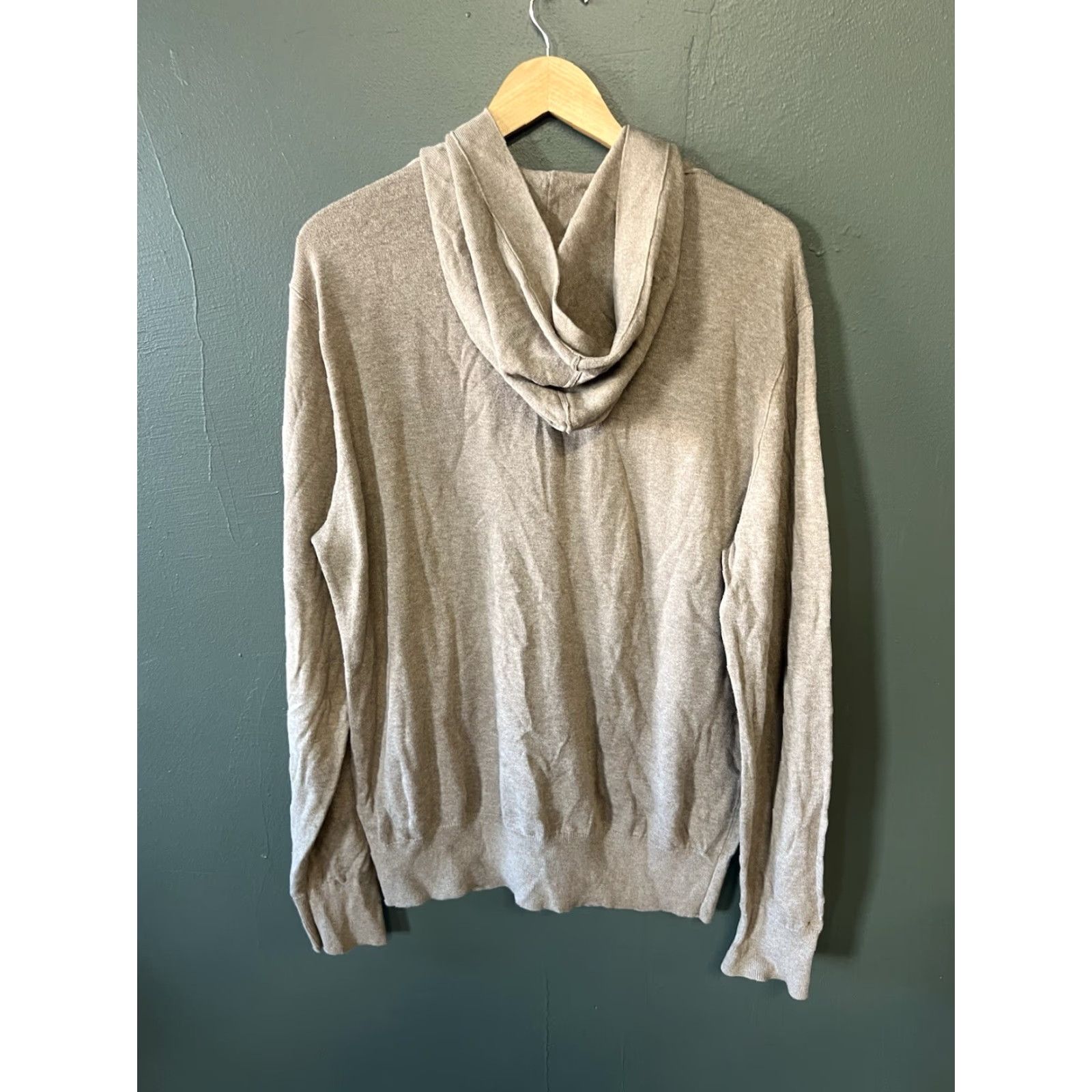 Banana Republic VINTAGE Banana Republic Mens Brown Long Sleeve Knit Hooded Button Up Size L Size US L / EU 52-54 / 3 - 2 Thumbnail