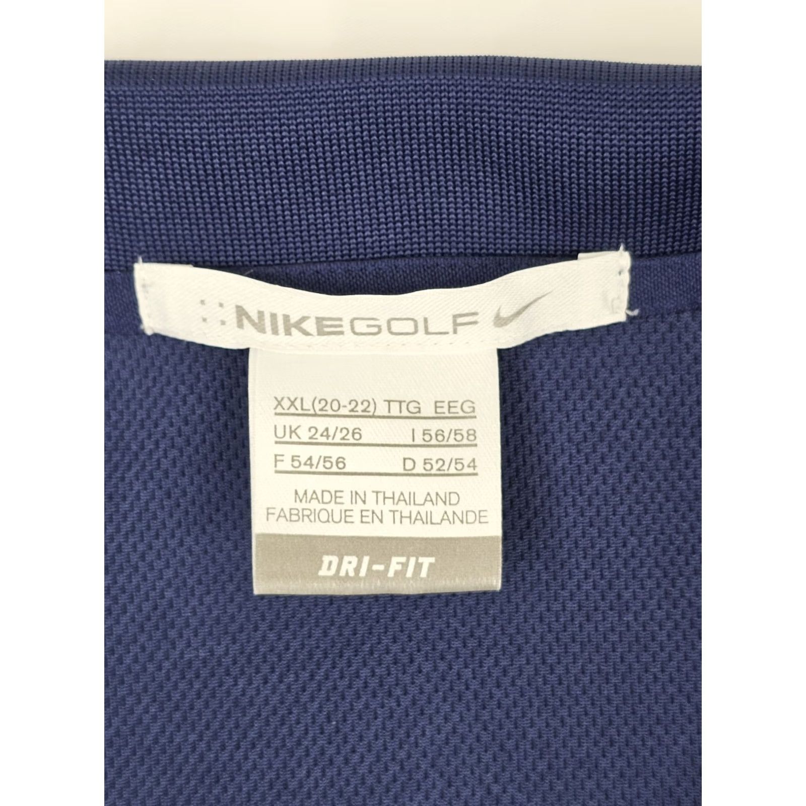 Nike Nike Golf Dri-FIT Polo Shirt Men XXL Navy Blue Short Sleeve Trintech Logo Embroidered Performance Wicking IGUS Size US XXL / EU 58 / 5 - 3 Thumbnail