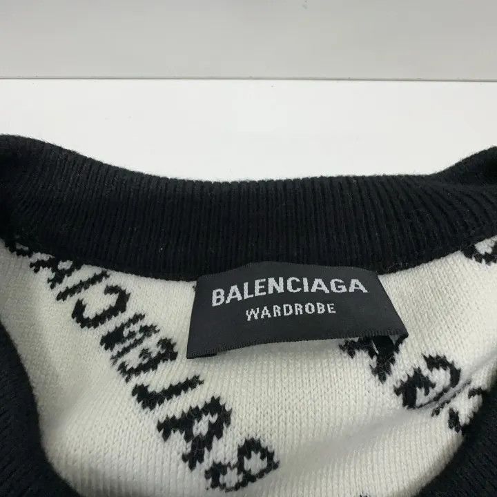Balenciaga Balenciaga Balenciaga Black Logo Loose Fit Sweater -2507 Size US M / EU 48-50 / 2 - 7 Thumbnail