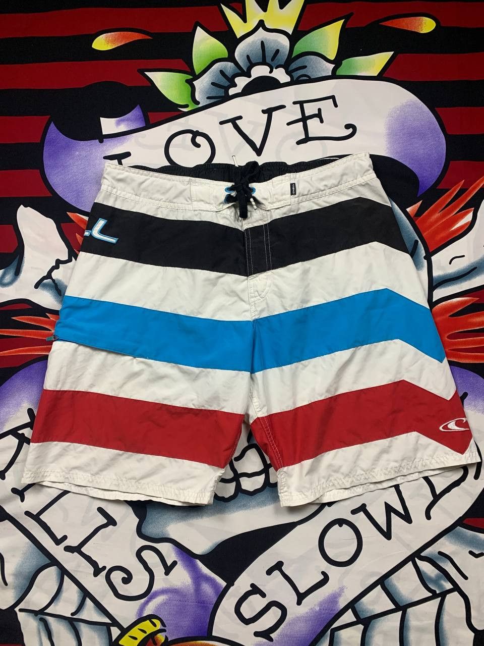 O'Neill Vintage Oneill surf striped shorts Size 33US Size US 33 - 1 Thumbnail