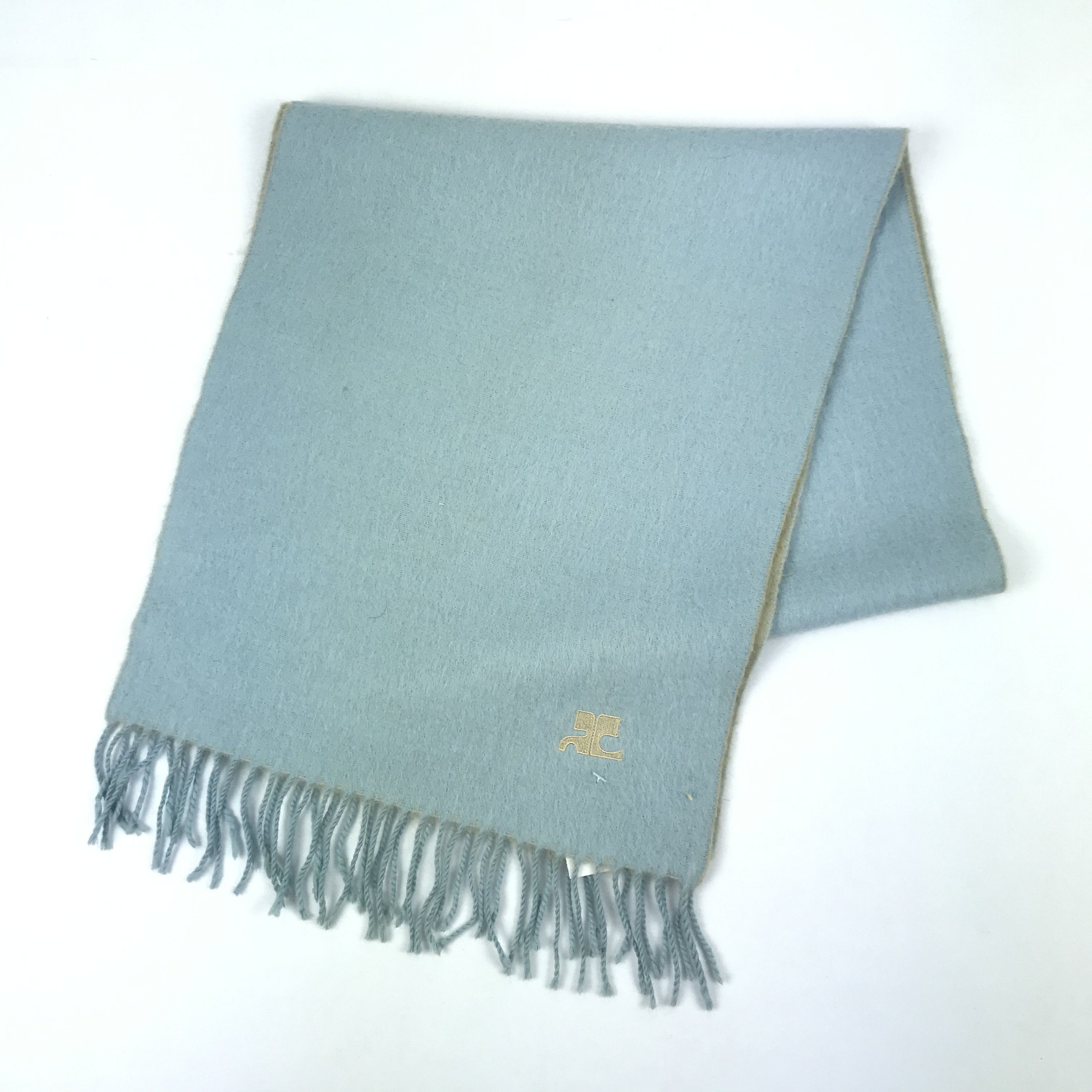 Courreges × Vintage Vintage Courreges Scarf Muffler Wool Cashmere Scarves Size ONE SIZE - 3 Thumbnail