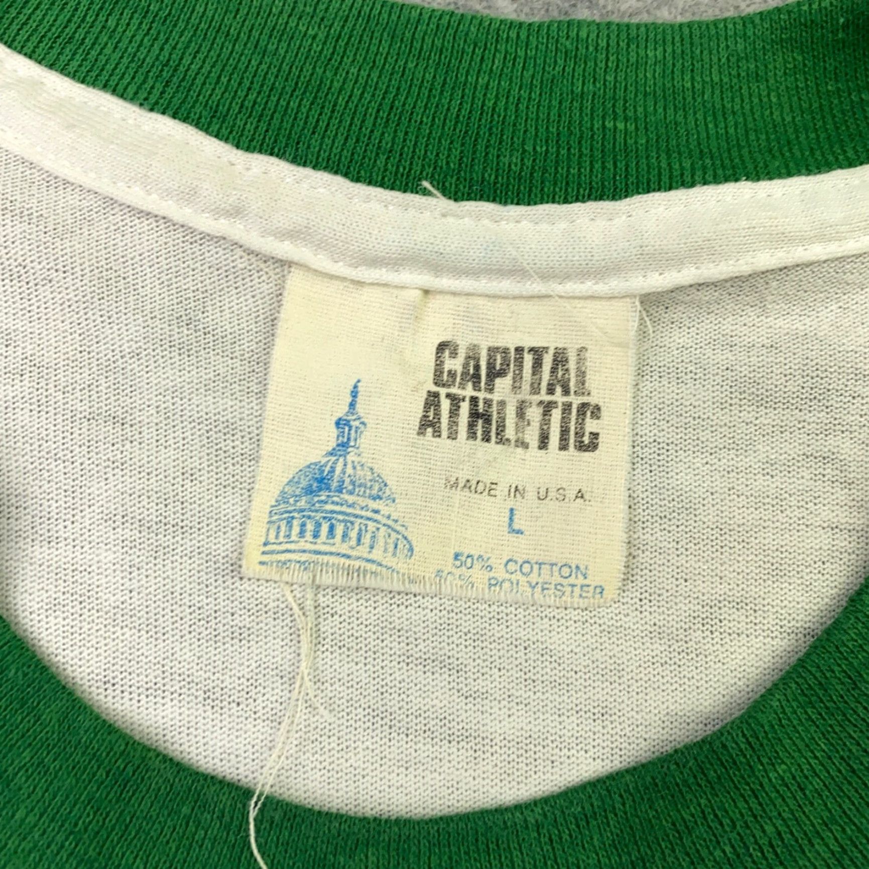 Vintage VTG St Patricks Day Shirt Adult Large White Irish 80s Single Stitch Erie WRIE Shirt Men L White UK? Size US L / EU 52-54 / 3 - 4 Thumbnail