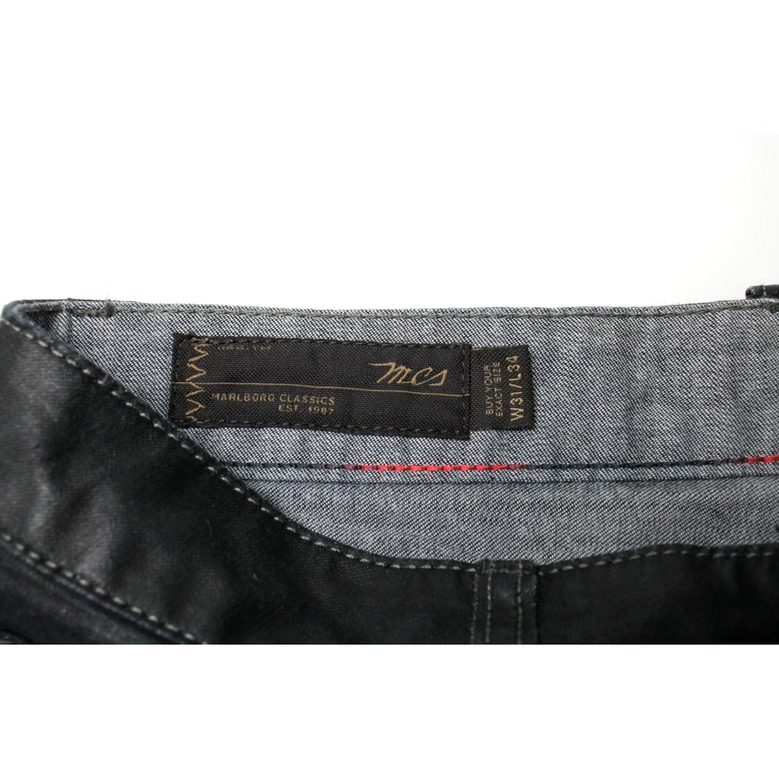 Denime MCS Jeans Men's W31/L34 Regular Fit Button Fly Denim Black Size US 31 - 6 Thumbnail