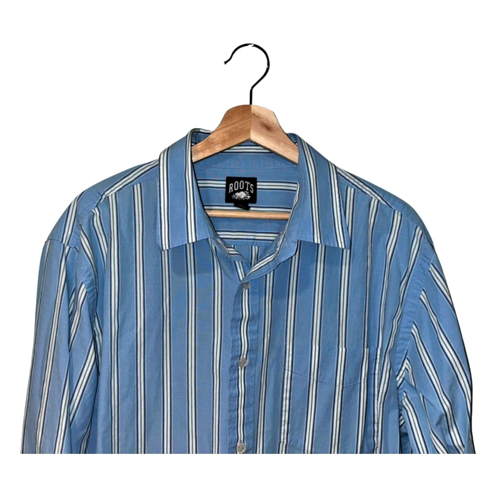 Roots Roots Multi Colored Striped Button Up Shirt Mens Sz. XL Size US XL / EU 56 / 4 - 1 Thumbnail