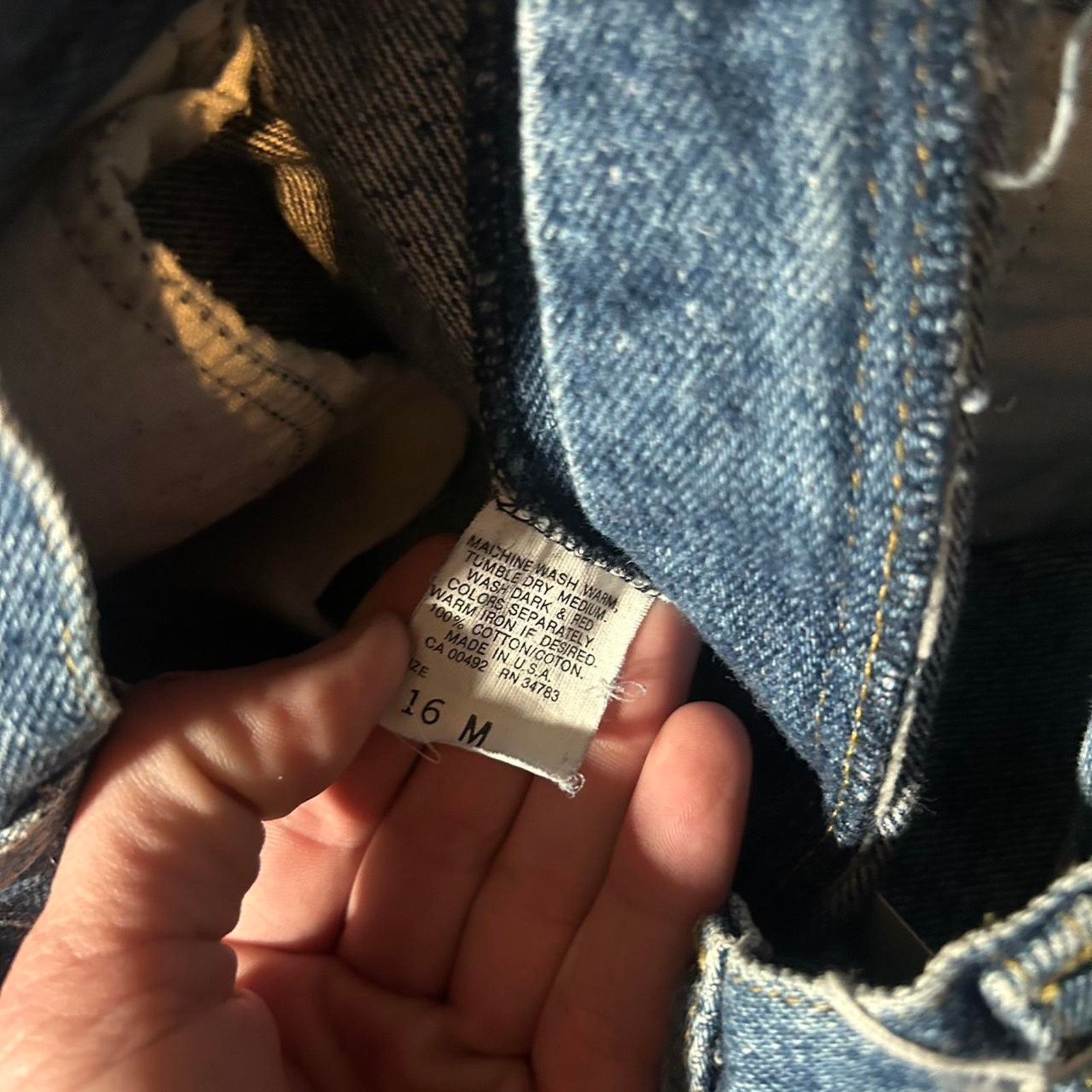 Lee 90s carhartt flannel lined blue Size US 28 / EU 44 - 3 Thumbnail