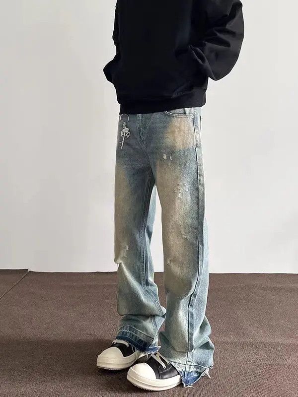Japanese Brand Midori x Risa Street hip-hop washed vintage baggy jeans Size US 34 / EU 50 - 6 Thumbnail