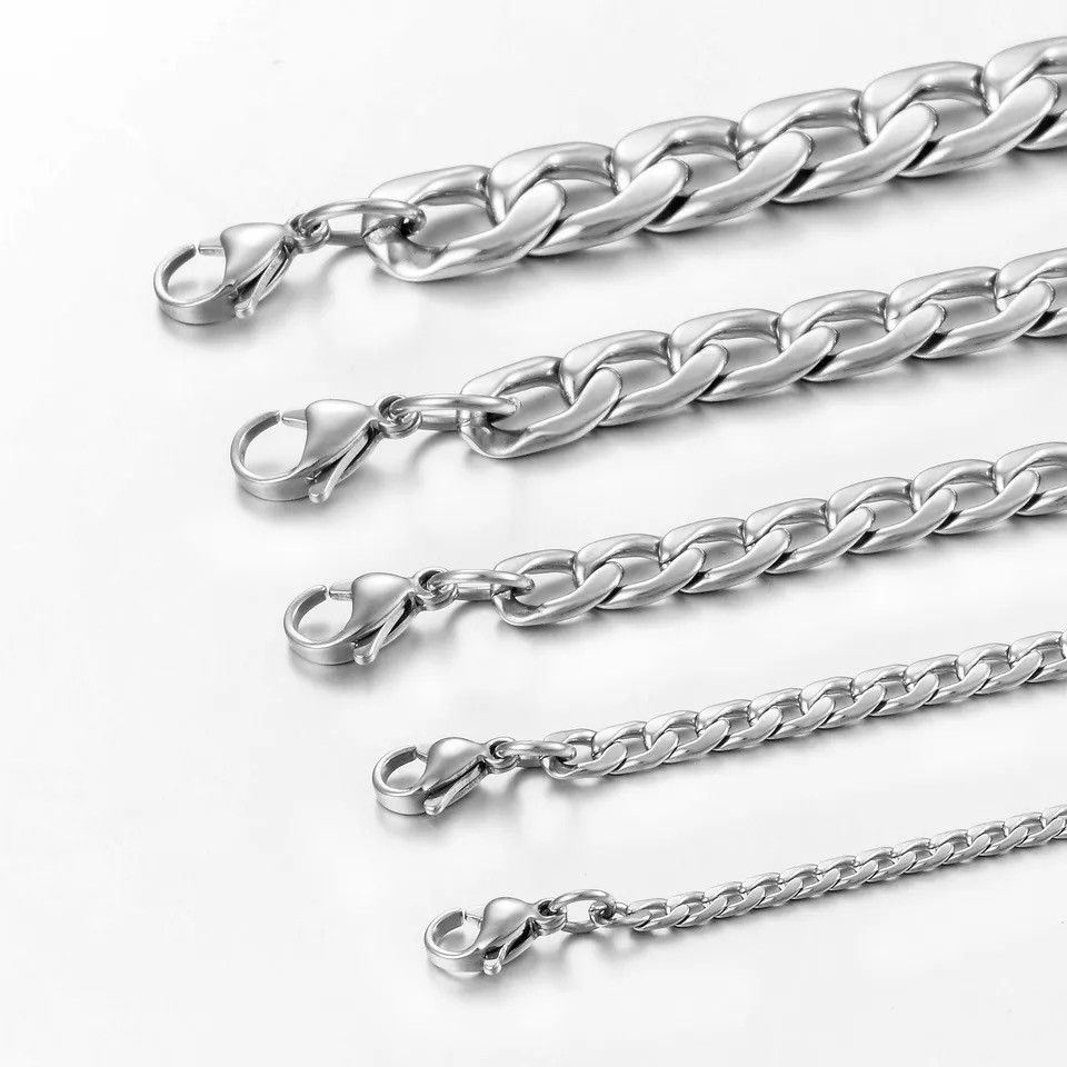 Jewelry 11.5mm Men's Stainless Steel Cuban Chain Bracelet Size ONE SIZE - 3 Thumbnail