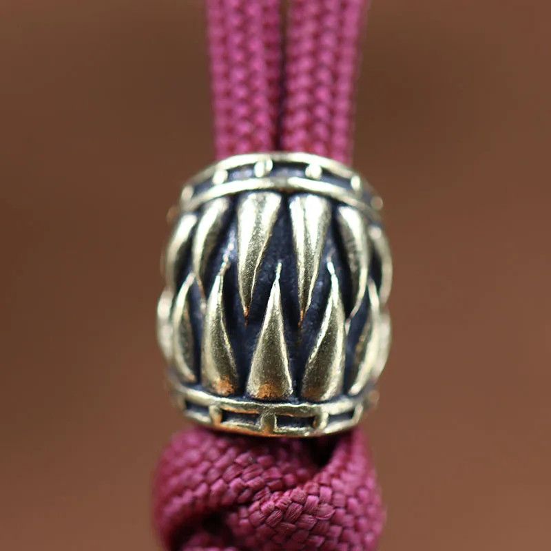 Handmade 3Pcs Cuspid Tooth Knife Beads Paracord Bead Zipper Umbrella Size ONE SIZE - 2 Thumbnail