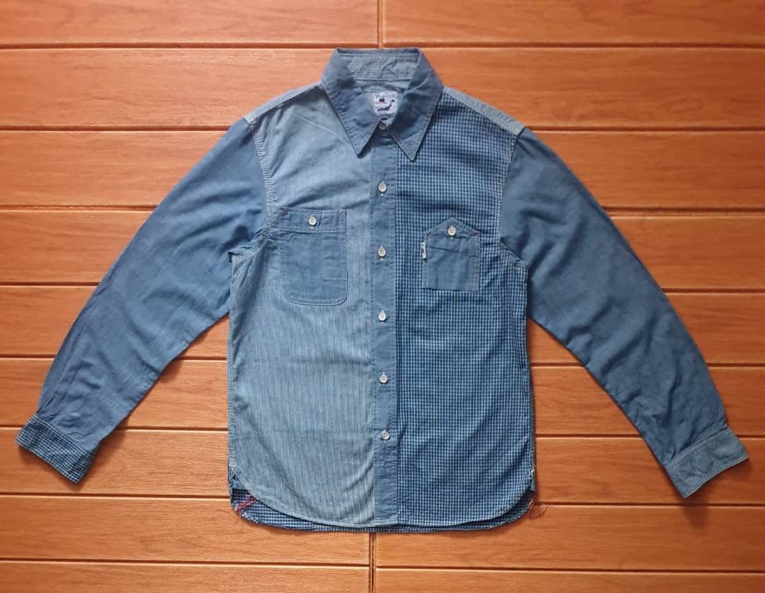 Japanese Brand 💥Blue trick okayama Japanese Chambray Shirt Size US M / EU 48-50 / 2 - 1 Thumbnail