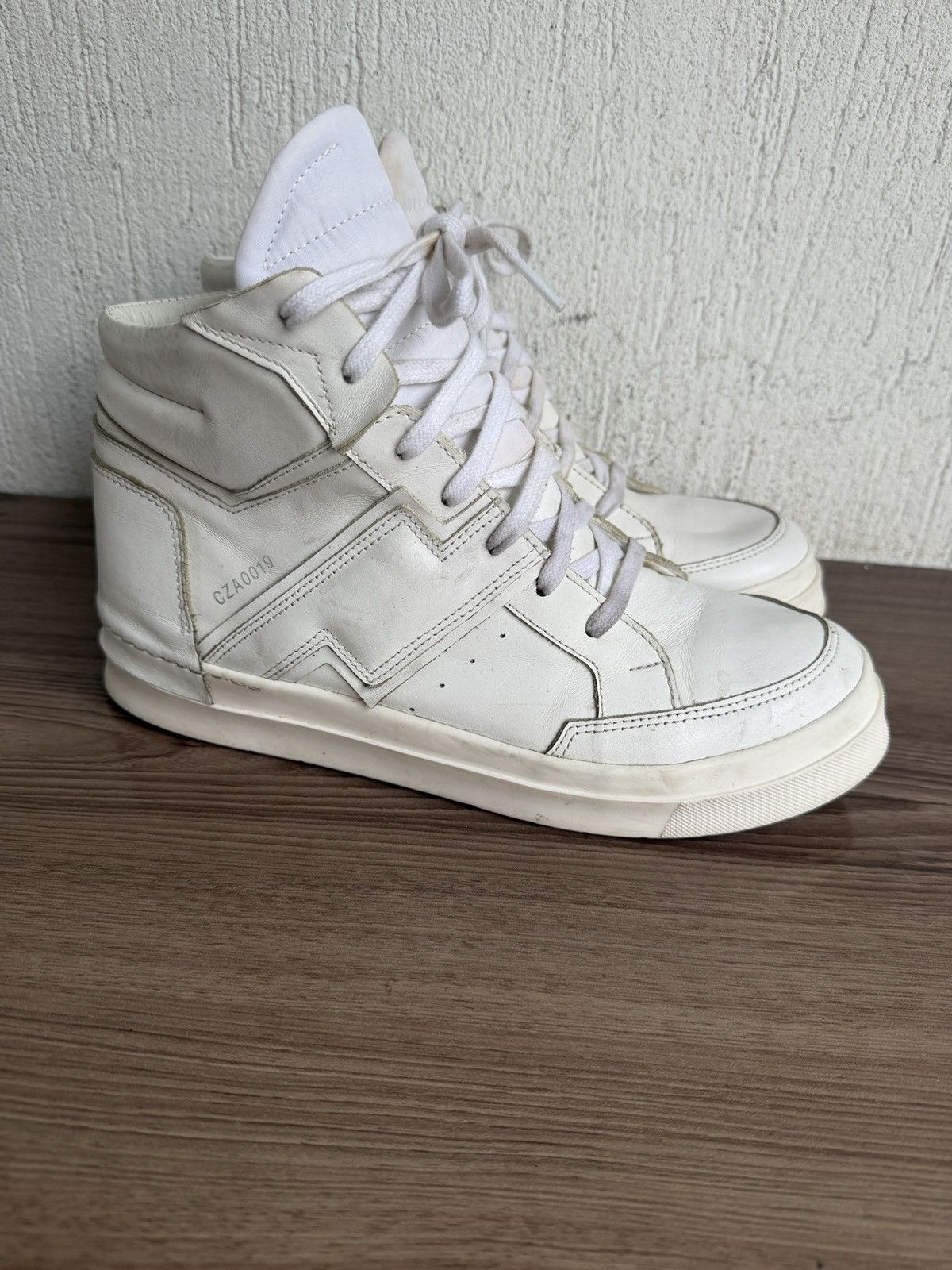Cinzia Araia Double Front Zipper White High Top Sneakers | Grailed