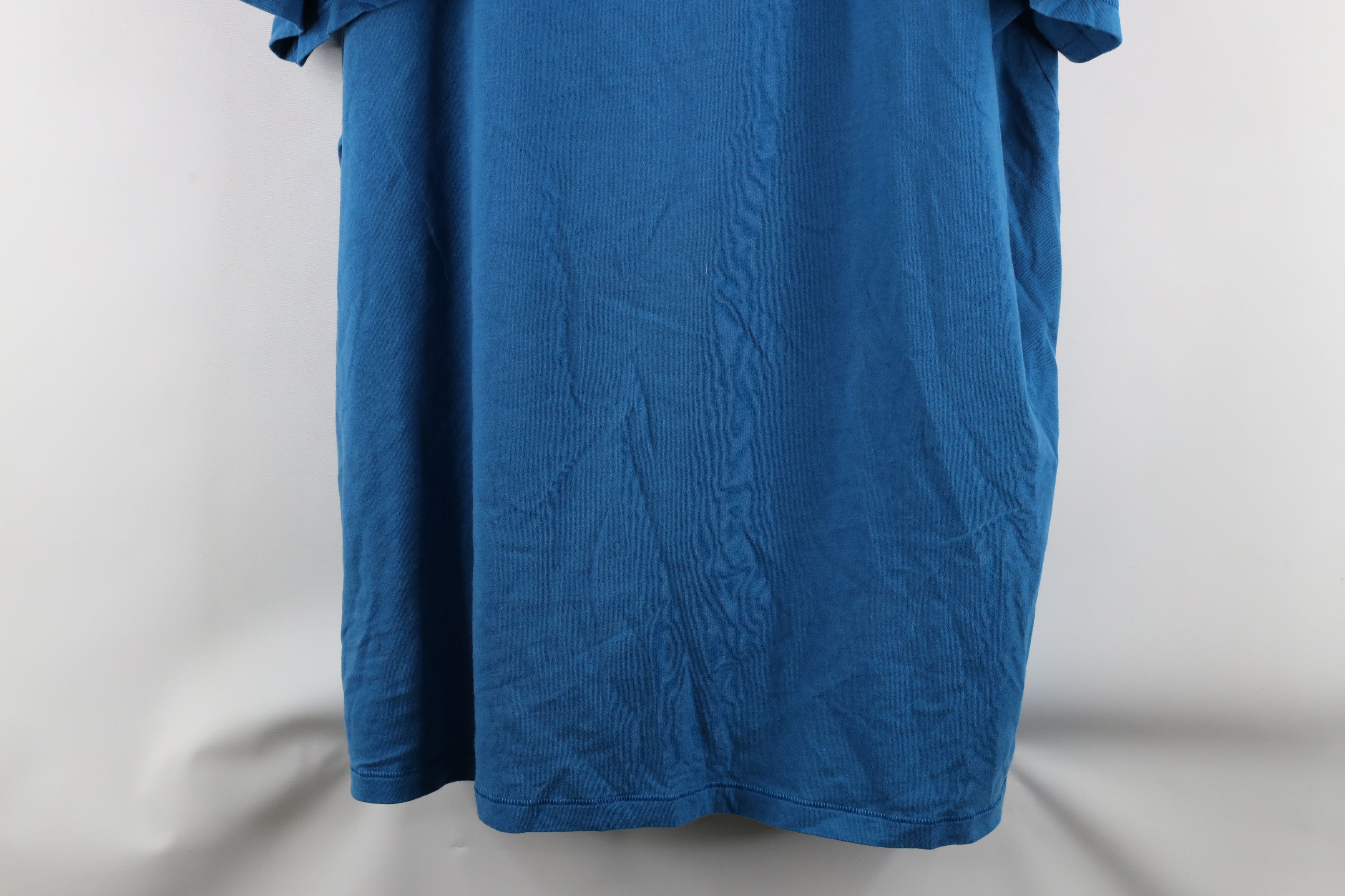 The North Face × Vintage The North Face Spell Out Short Sleeve Henley T-Shirt Blue Size US XXL / EU 58 / 5 - 3 Thumbnail