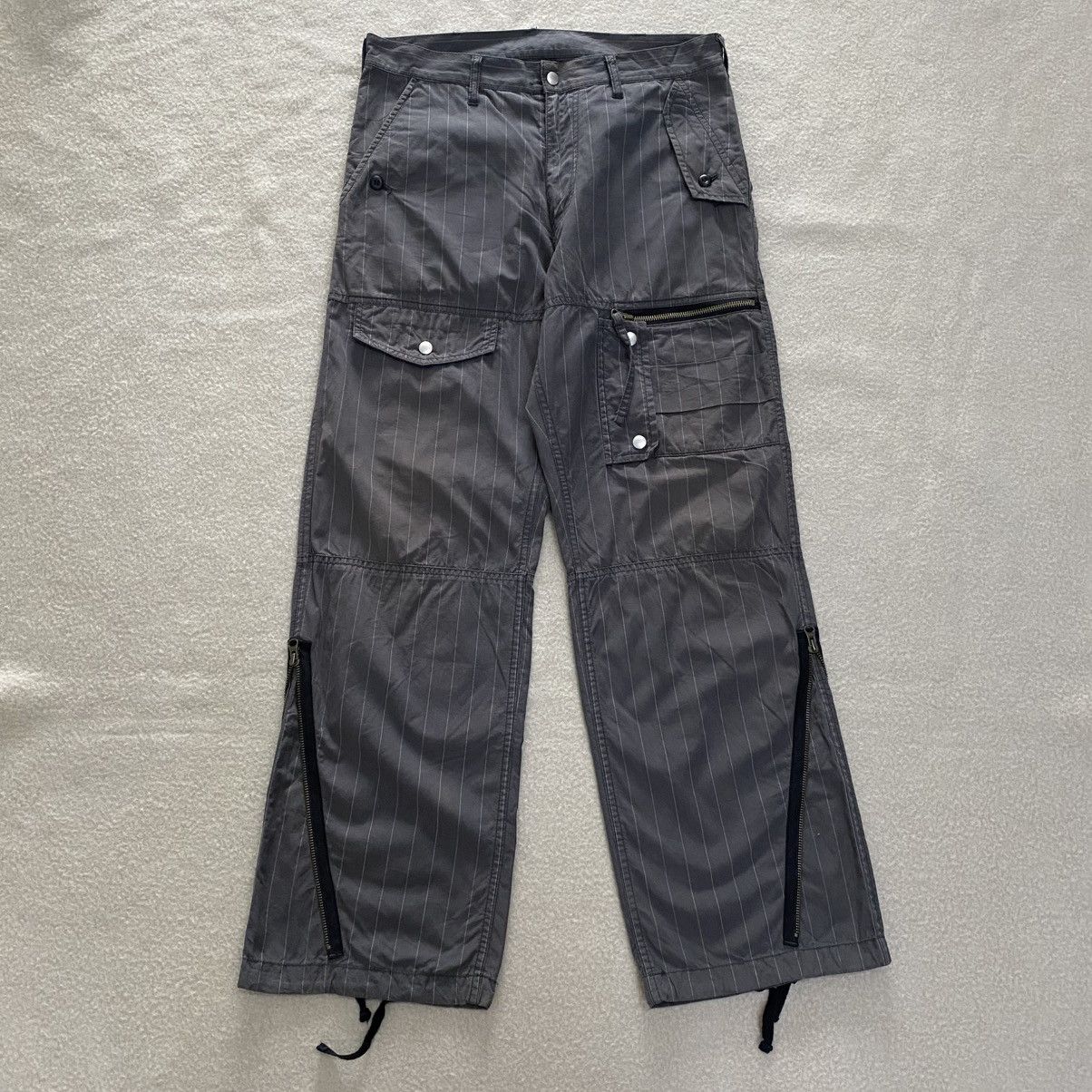 Japanese Brand × PPFM Vintage PPFM Baggy Wide Cargo Utility Pants W31 Size US 31 - 1 Thumbnail