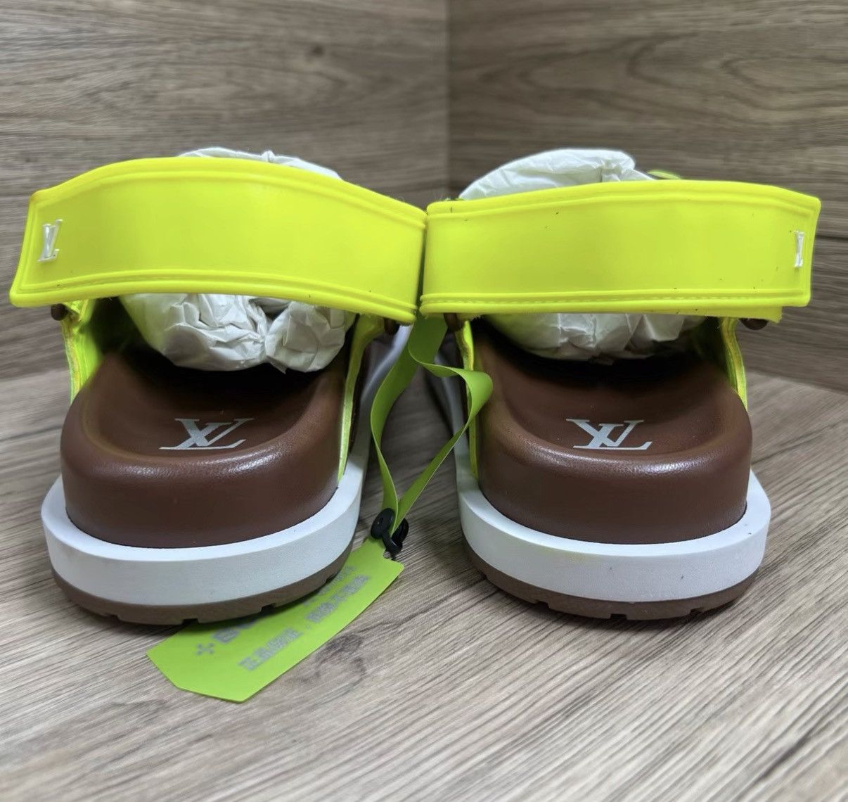 Louis Vuitton Louis Vuitton Trainer Brown & Green Sandals J41 Size US 7 / EU 40 - 4 Thumbnail