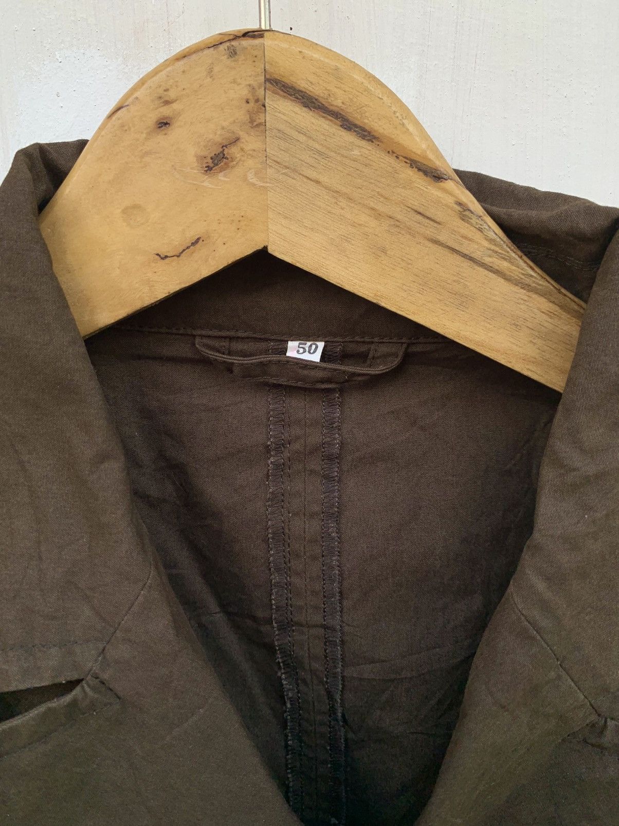 Emporio Armani × Giorgio Armani × Vintage Vintage 80’s Emporio Armani Italy cotton blazers sports Size 42R - 4 Thumbnail