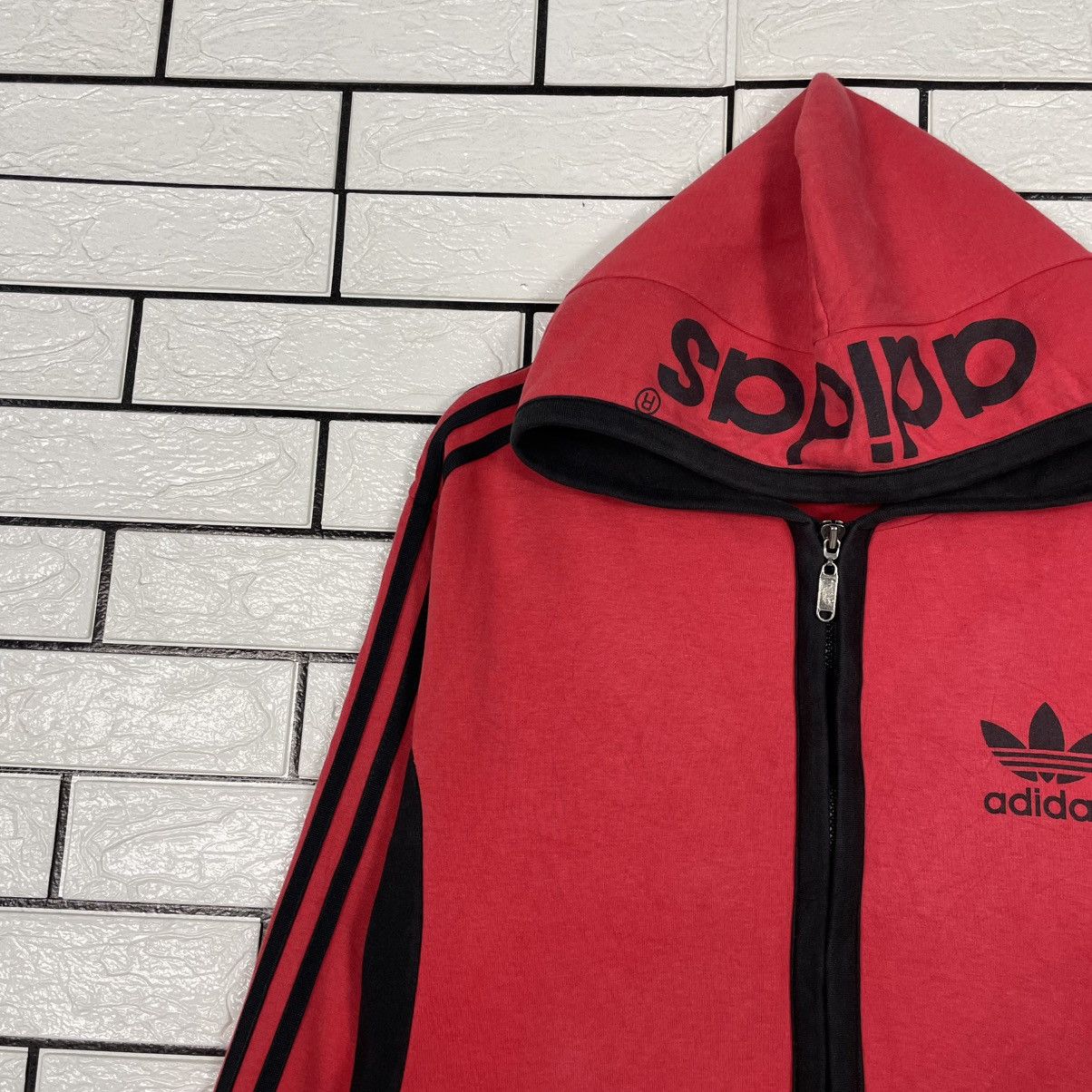 Adidas Vintage Big Logo Adidas Zipper Hoodie Size US M / EU 48-50 / 2 - 6 Thumbnail