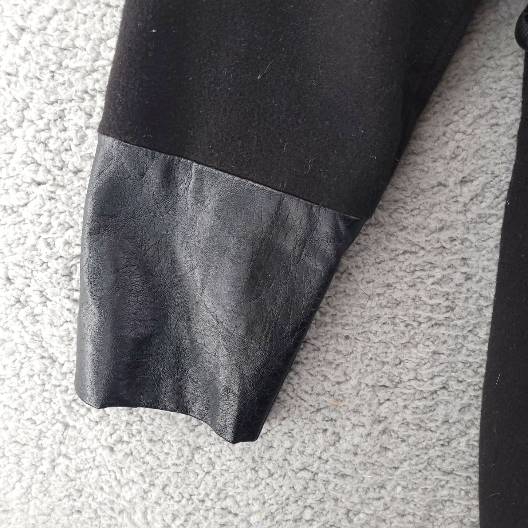 H&M H&M Trench Coat Black Womens 14 Warm Leather Accents Belted Long Overcoat Size XL / US 12-14 / IT 48-50 - 2 Thumbnail