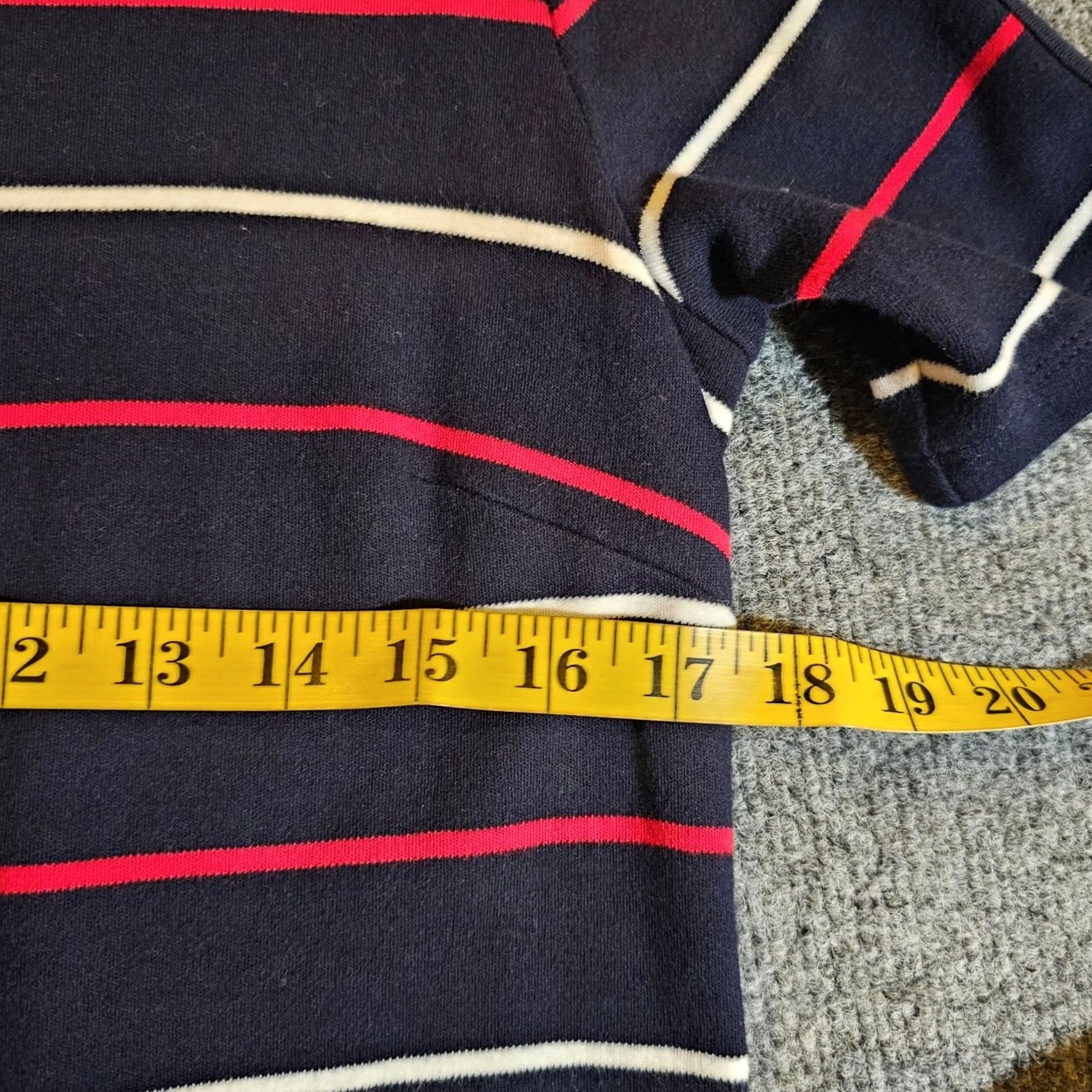 Talbots Talbots Dress Women Petite Medium Blue Red Striped Sheath Fitted Stretch Casual Knit Navy Black?? Size M / US 6-8 / IT 42-44 - 5 Thumbnail
