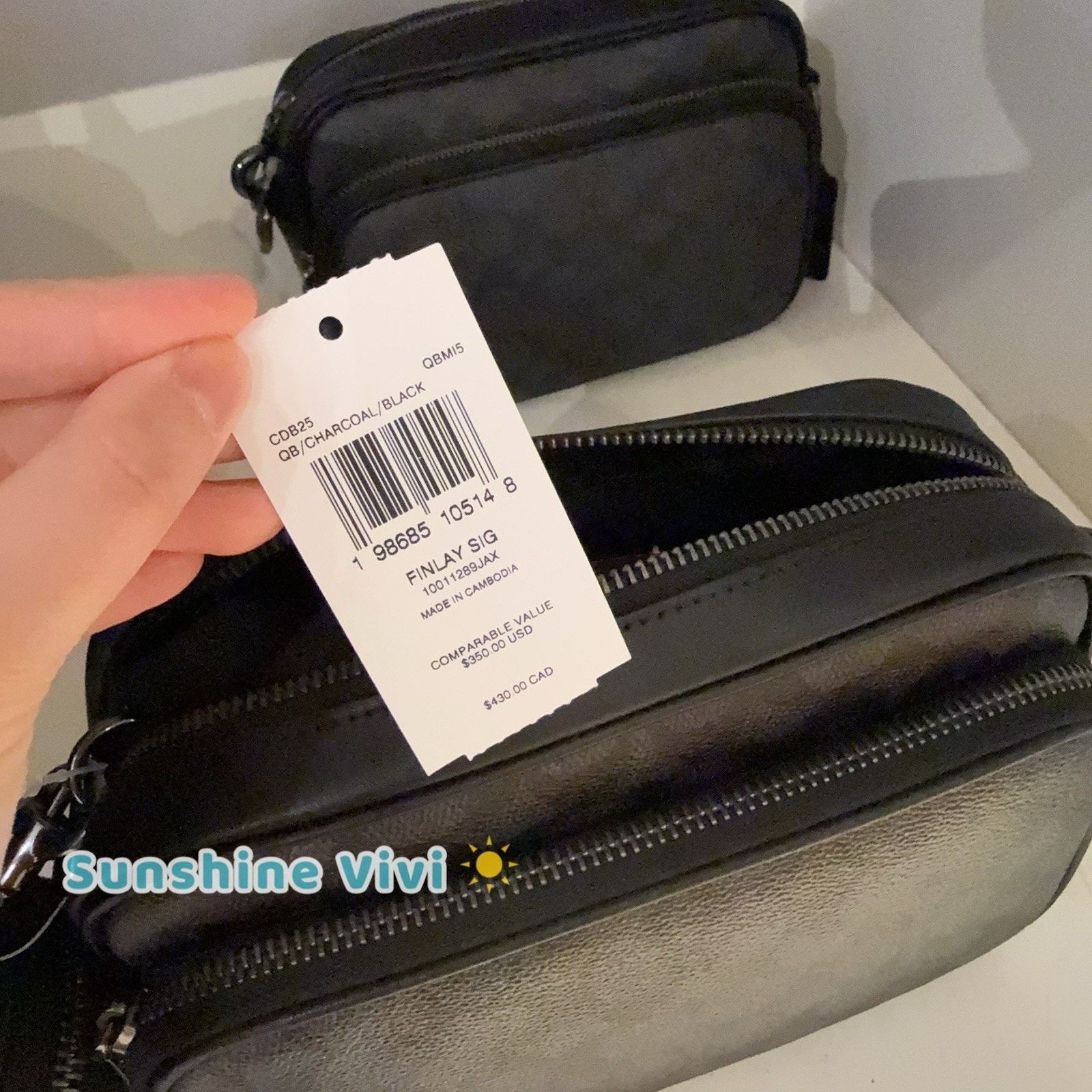 Coach NWT Coach Finlay Crossbody Bag CDB25 Gunmetal/Charcoal/Black Size ONE SIZE - 5 Thumbnail