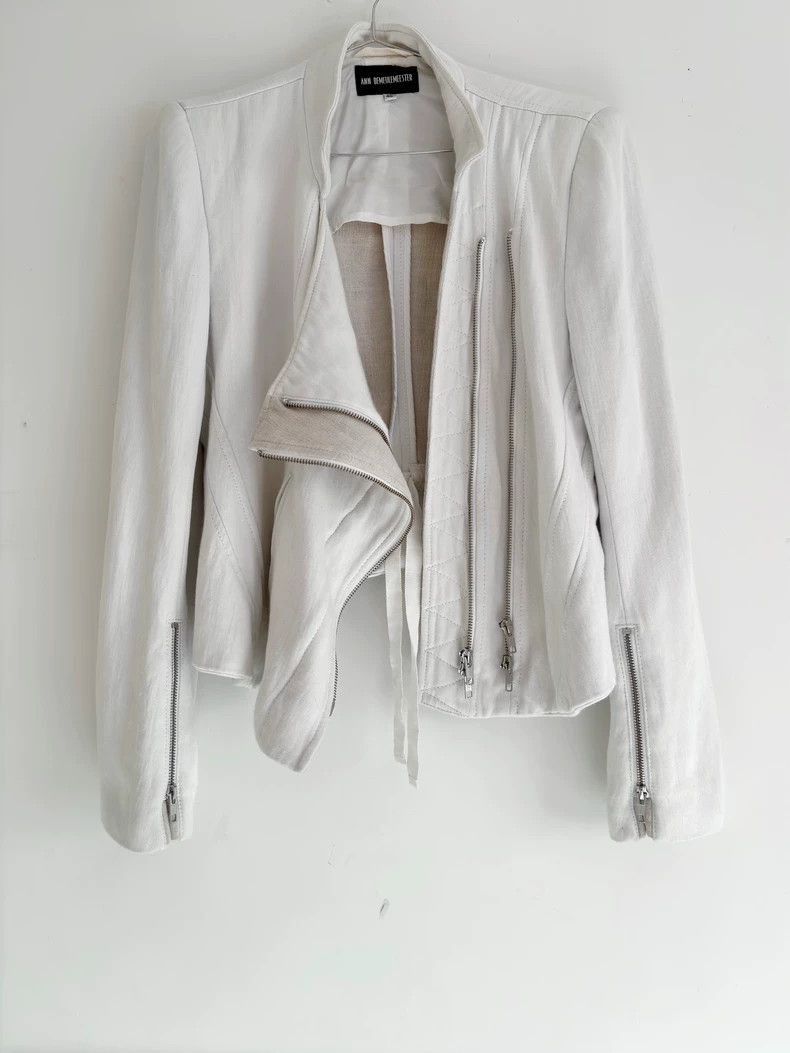 Ann Demeulemeester Ann Demeulemeeste zip tie white coat Stooges Size US L / EU 52-54 / 3 - 4 Thumbnail