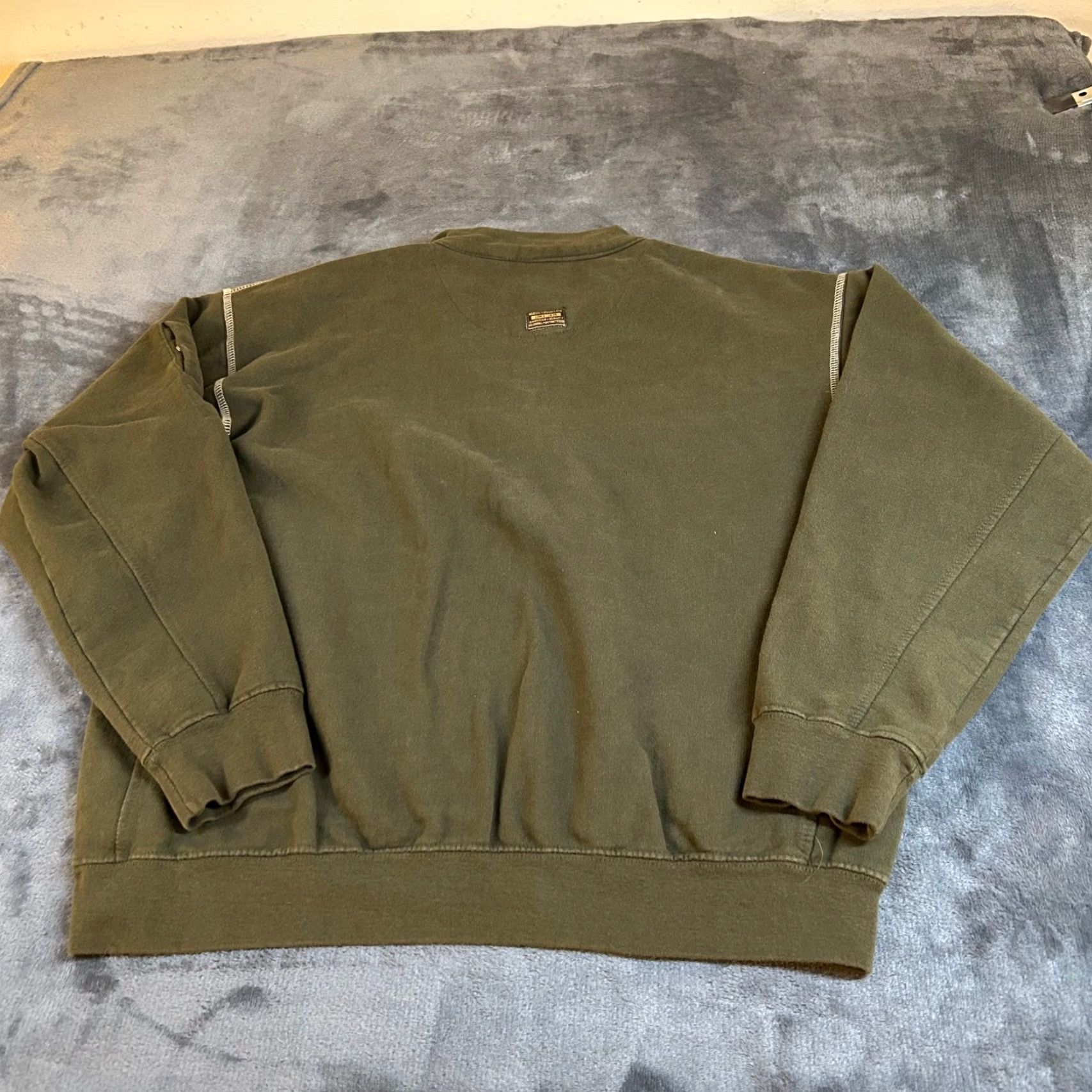 Olive Outdoor Life Quarter Zip Pullover Olive Green Sweatshirt Casual Mens Large Size US L / EU 52-54 / 3 - 3 Thumbnail