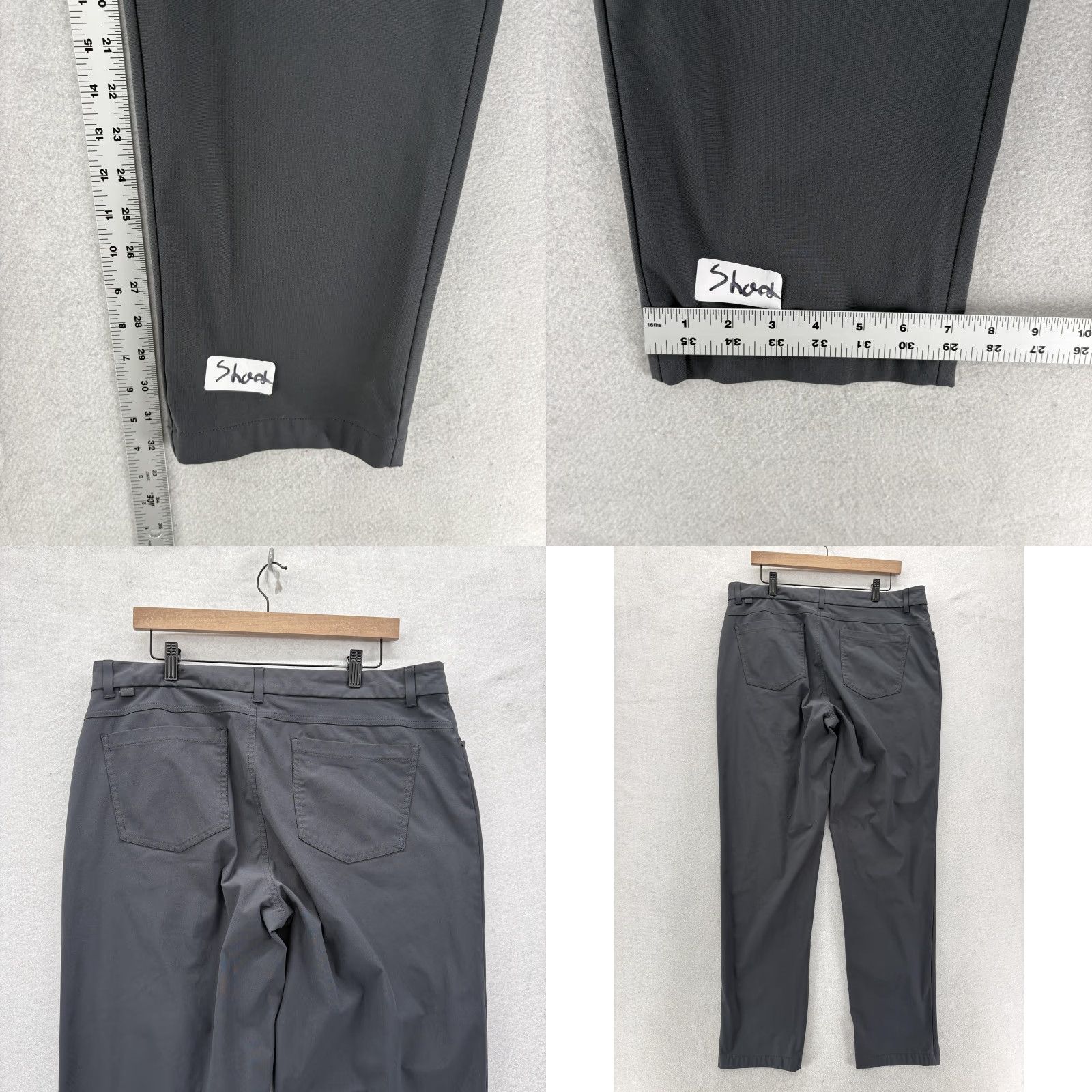 Vintage VRST Athletic 5-Pocket Pants Mens 38x32 Gray Stretch Khakis Straight Fit Casual Activewear Size US 38 / EU 54 - 8 Thumbnail