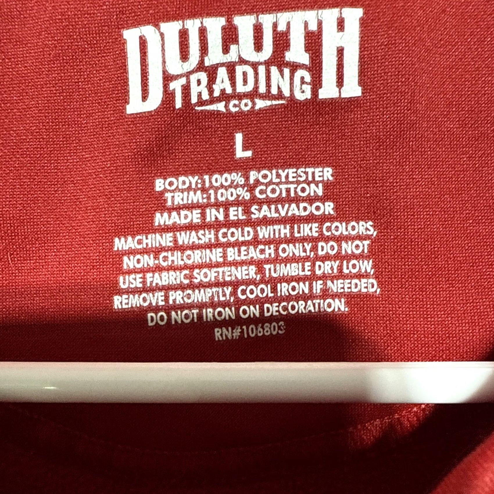 Duluth Trading Company Duluth Trading Co. Mens Large Training Basics Crew Logo Sweatshirt Front Pocket Red Crew Neck Pullover Fleece Graphic Logo Pockets 29.5 Length XS? Size US L / EU 52-54 / 3 - 5 Thumbnail