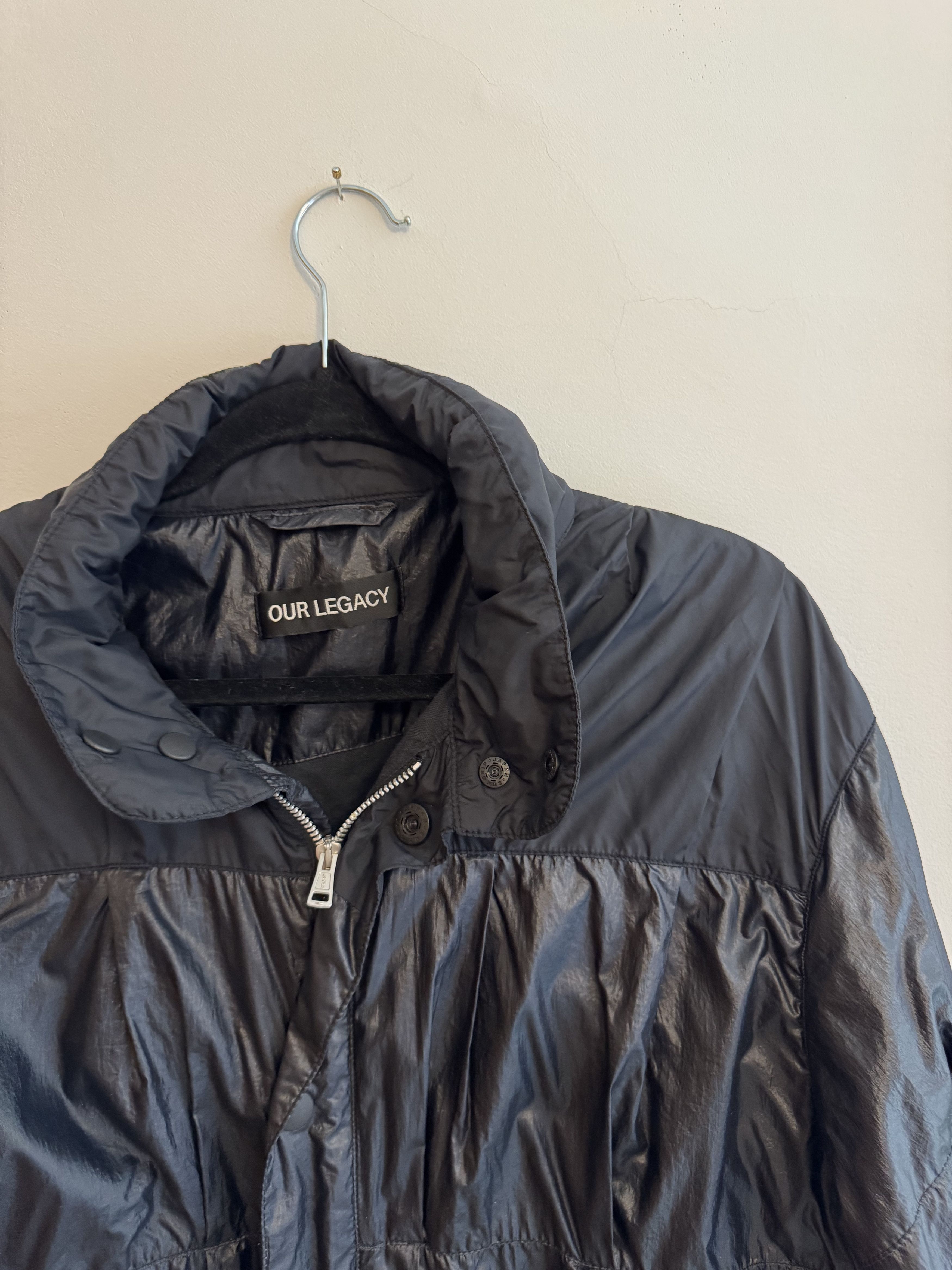 Our Legacy Exhaust Puffa Black Rubberized Nylon Size US M / EU 48-50 / 2 - 2 Thumbnail