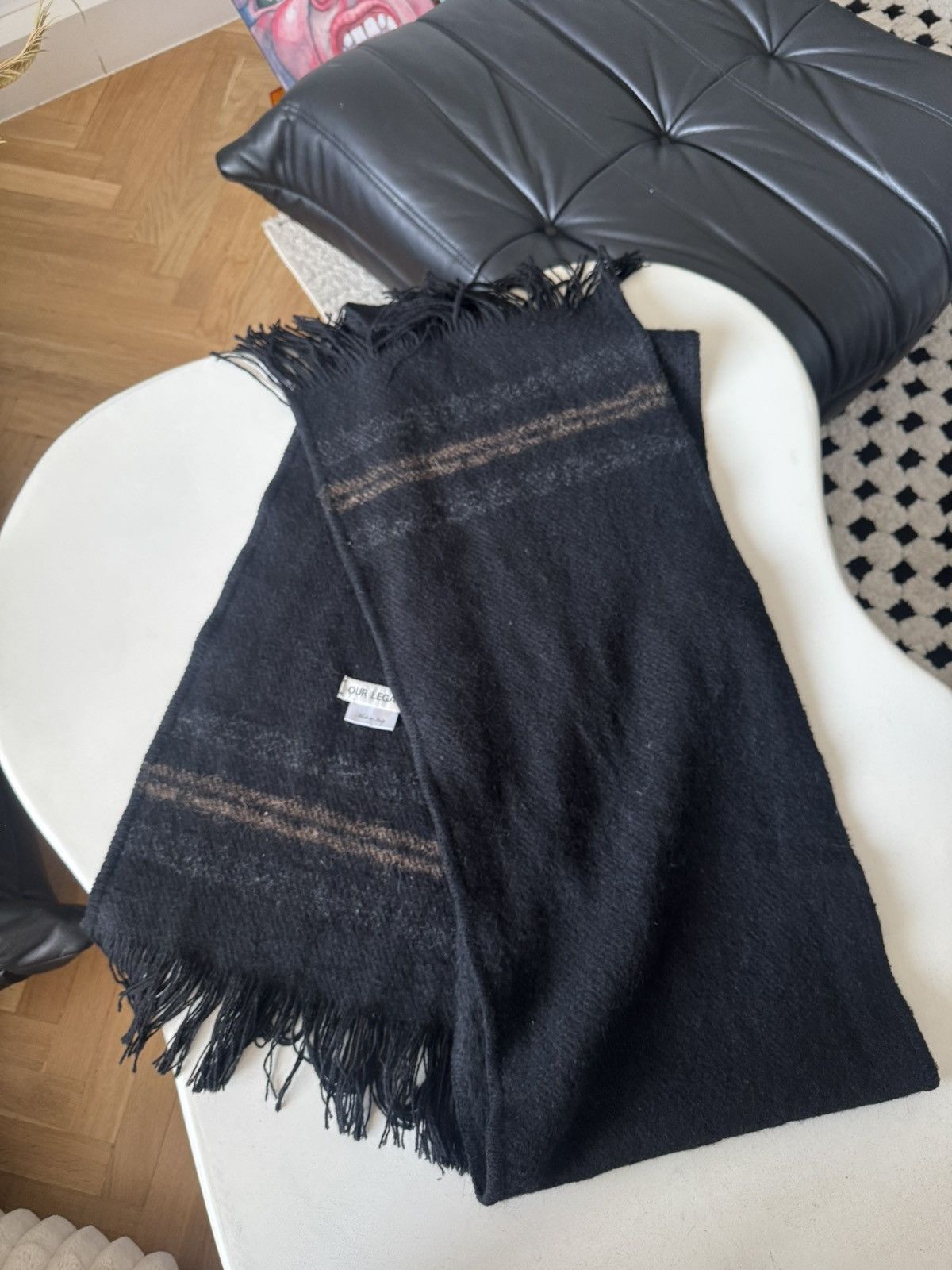 Our Legacy Our Legacy Big Size Scarf Wool Mohair Alpaca Polyamide Rare Size ONE SIZE - 2 Thumbnail