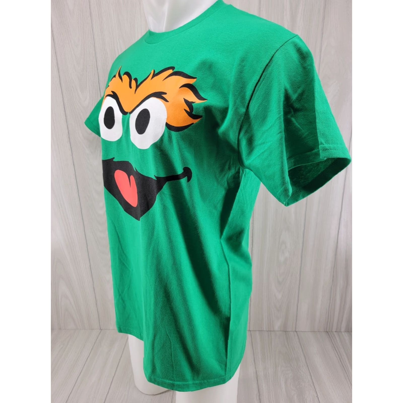 Vintage Sesame Street Oscar The Grouch Face T-Shirt Mens Medium Green Crew Neck Short Sleeve 100% Cotton Graphic Tee Vintage No Size US M / EU 48-50 / 2 - 3 Thumbnail