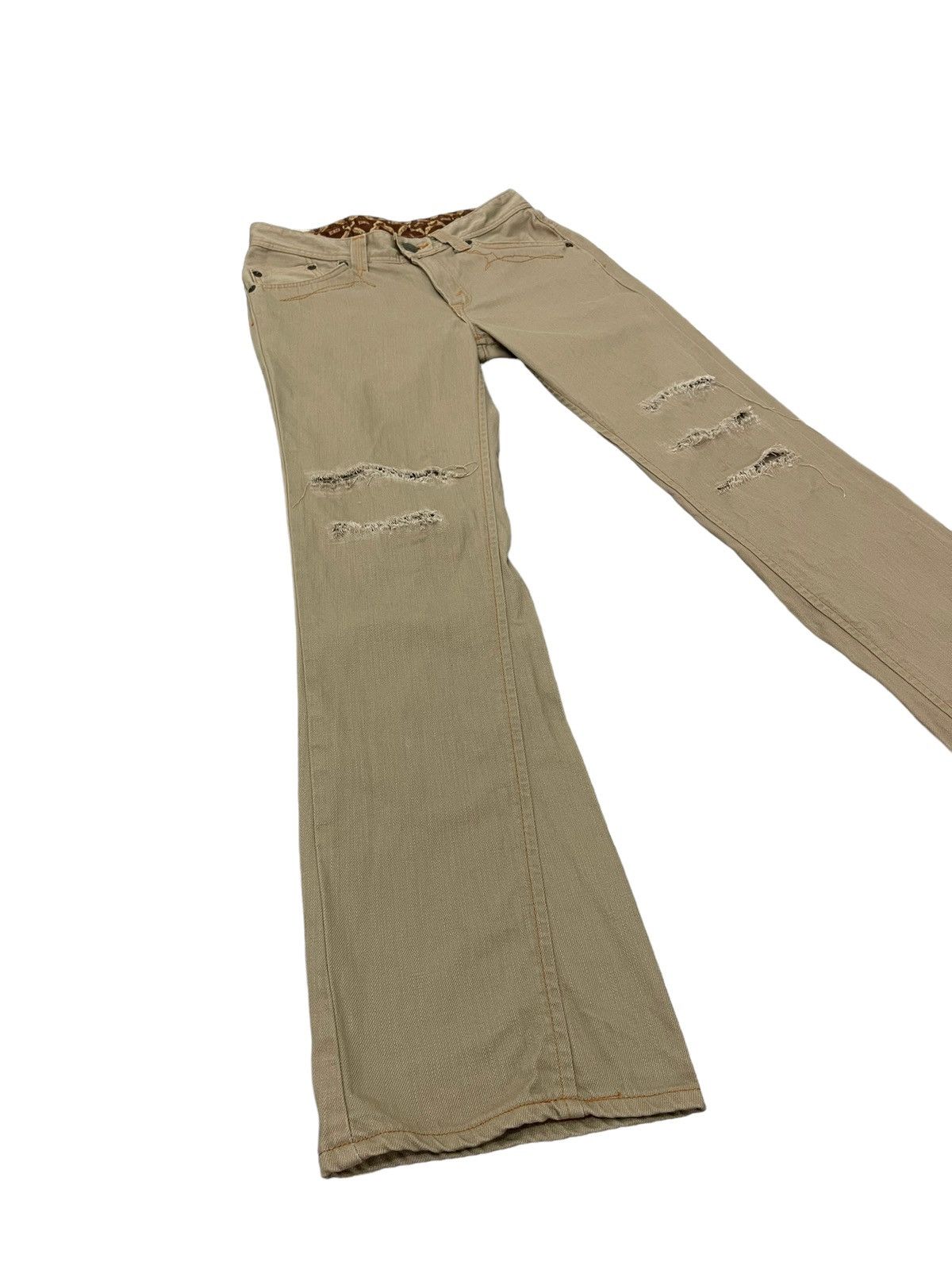 Japanese Brand Flare Jeans Edwin Japan Distress Boot Cut 7🟦6 Size US 32 / EU 48 - 1 Thumbnail